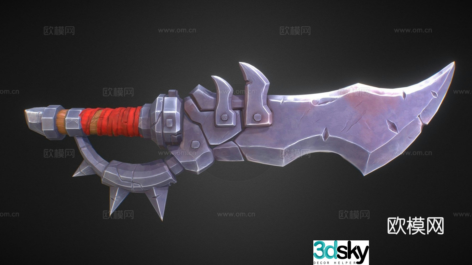 Kardashian Sword - Procedural Textured 3D Model
