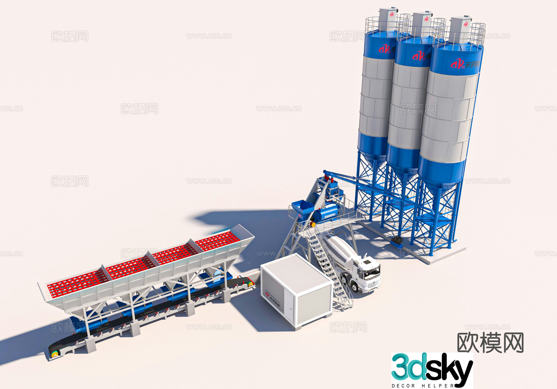 Factory outdoor equipment 3D model