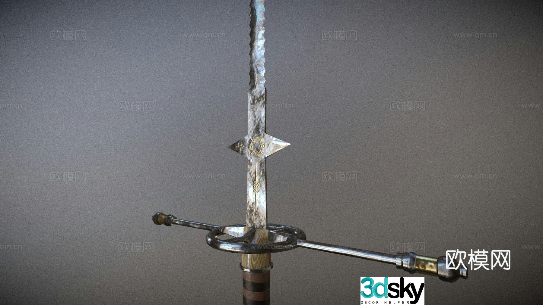Two-handed giant sword 3d model