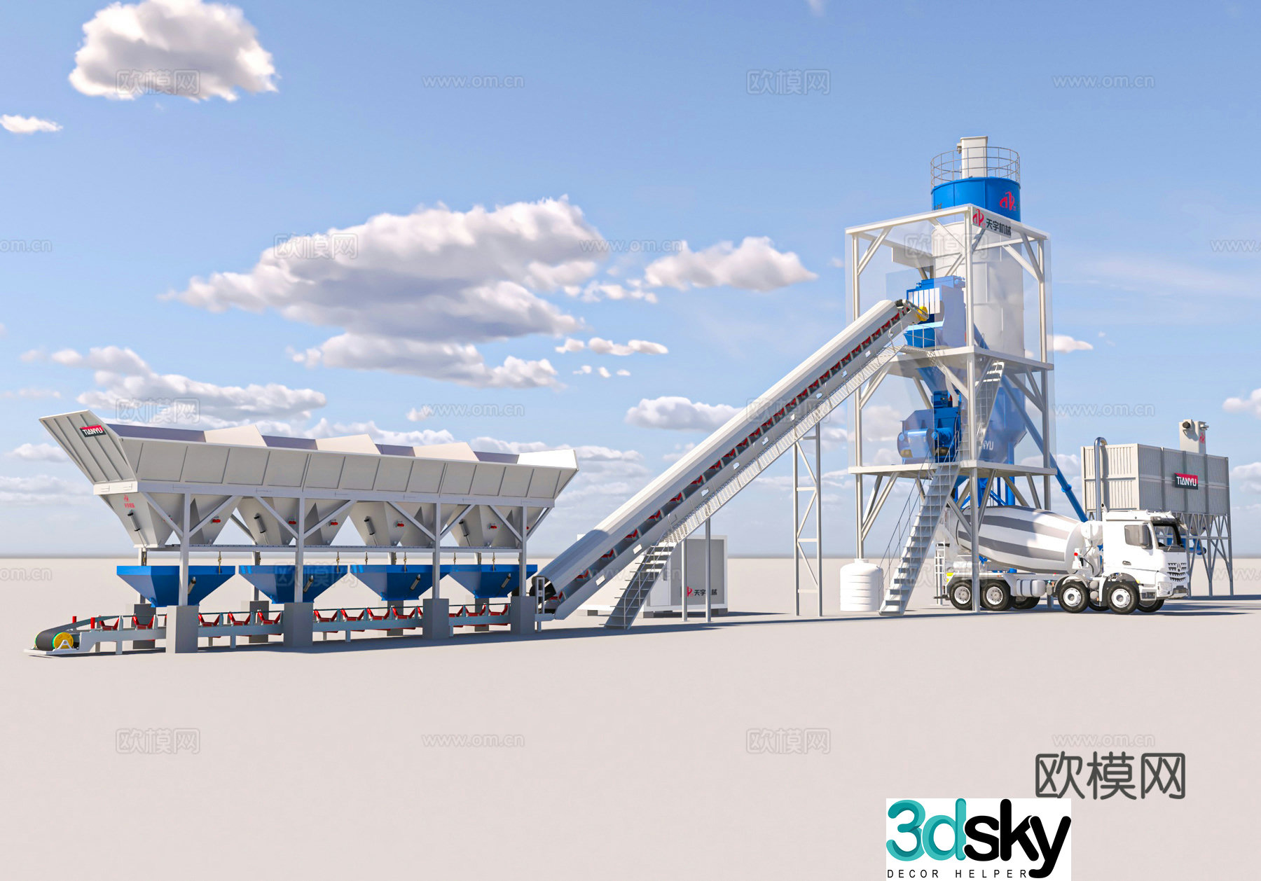 3D model of outdoor factory equipment
