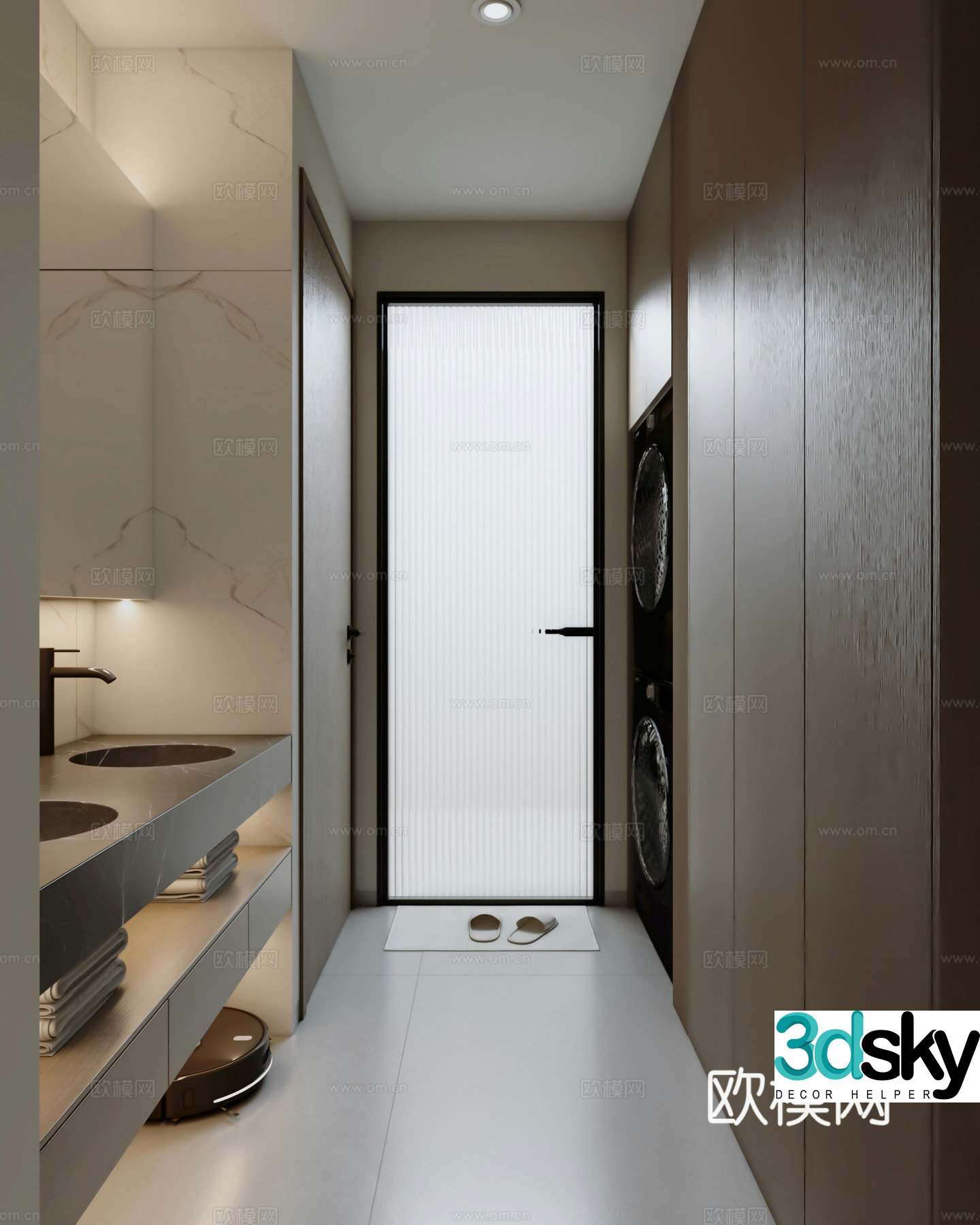 Modern bathroom Minimalist bathroom Italian bathroom 3D model