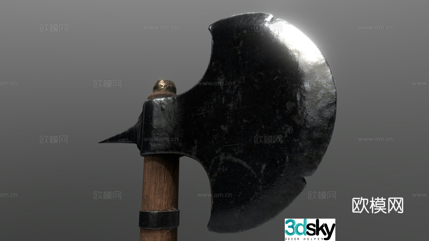 Battle Ax (Roman Style Battle Ax) 3d model