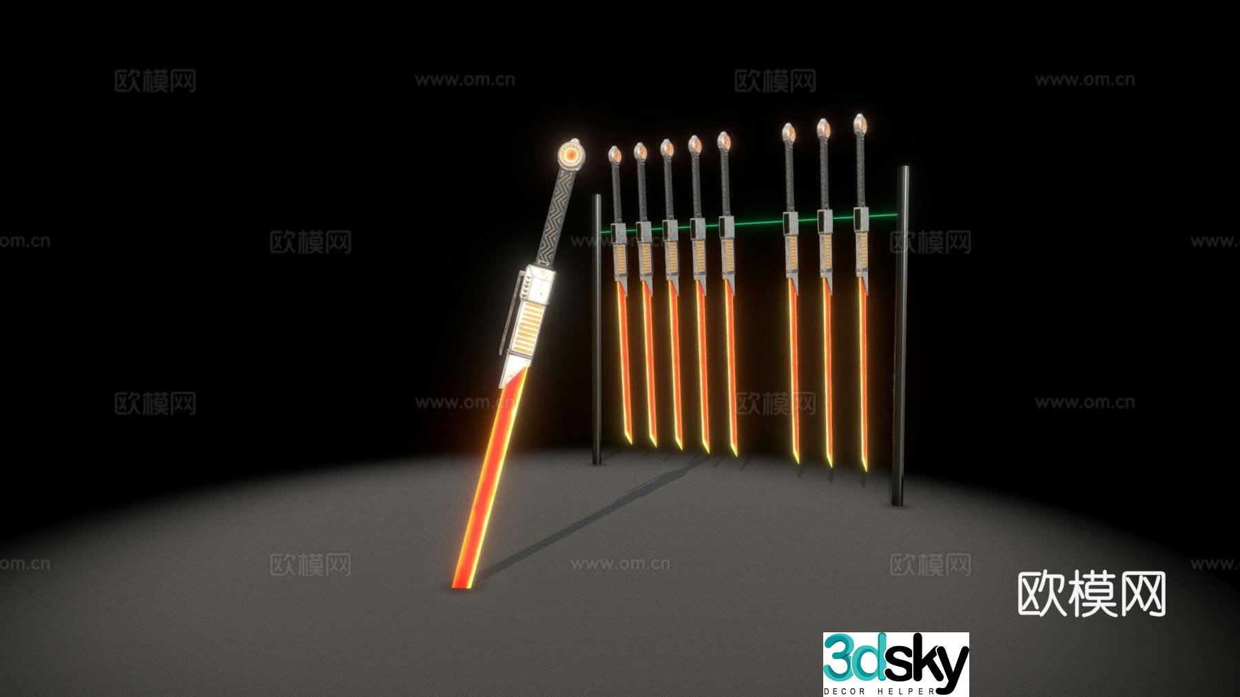HIE sci-fi sword D1802053d model