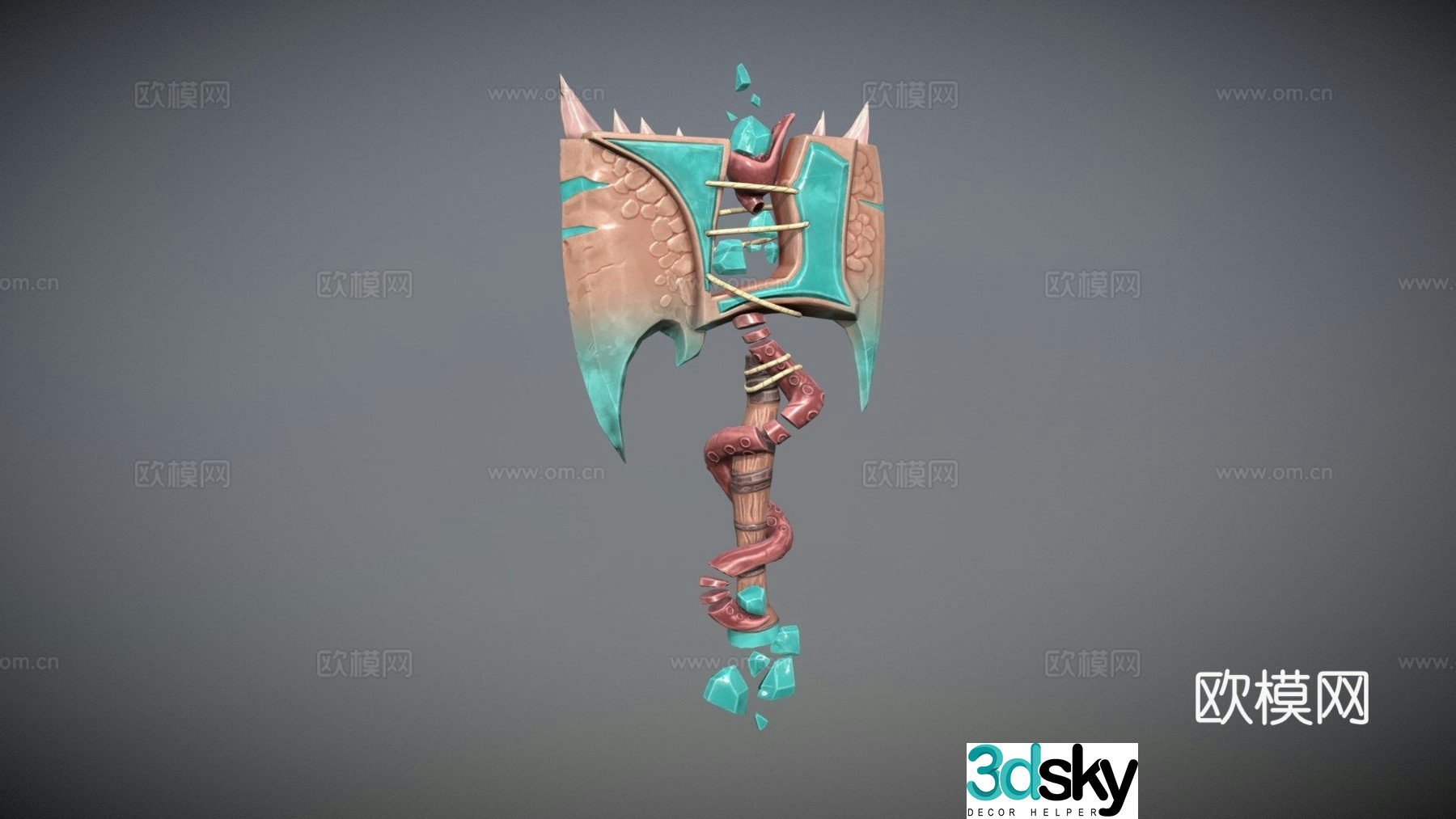 Stylized ax 3d model
