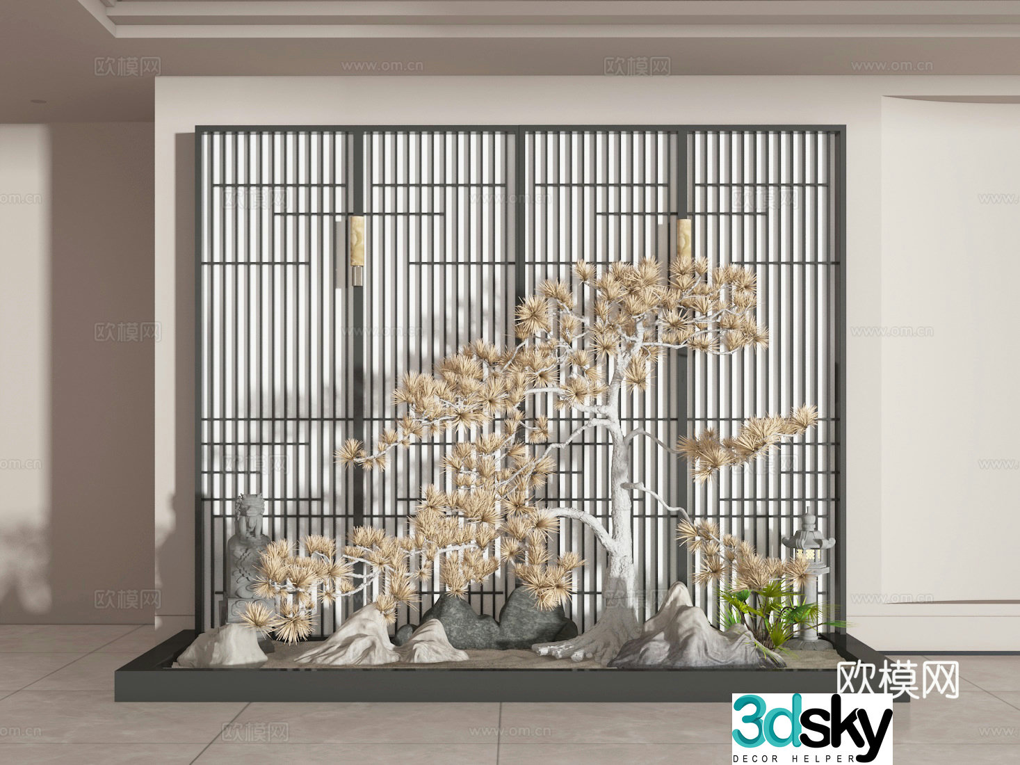 Landscape sketch 3d model