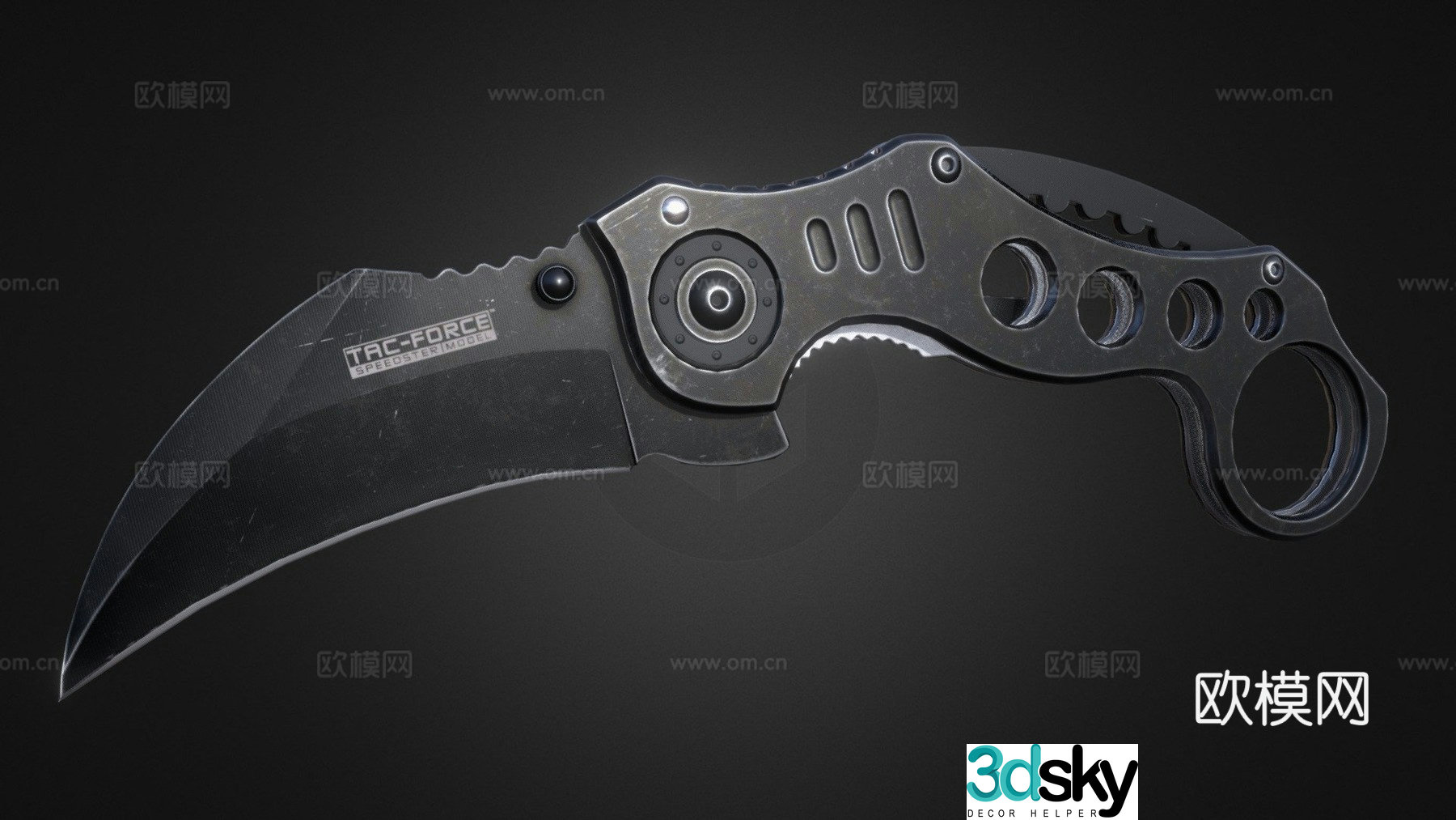 Tactical power knife 3d model