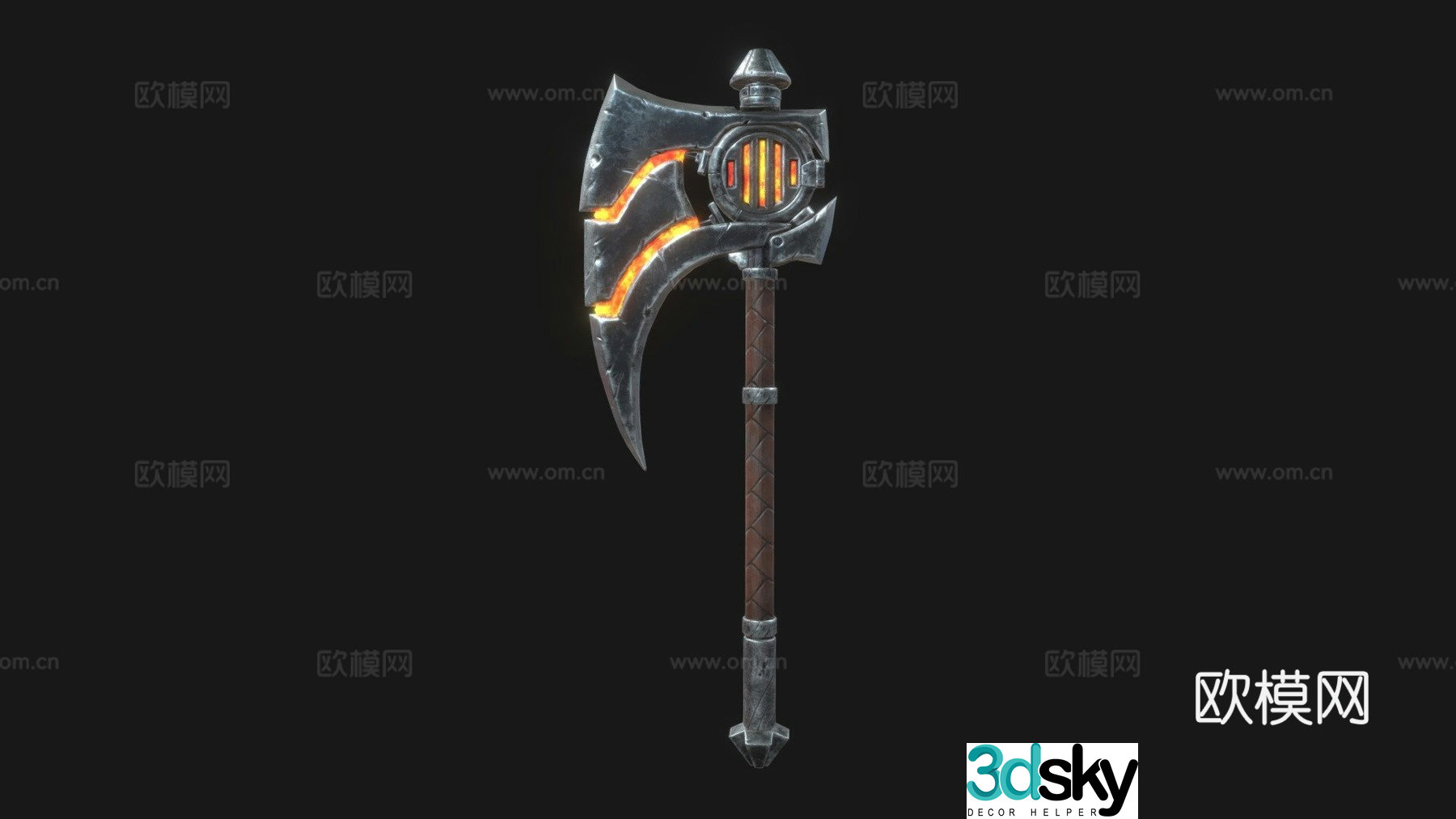 Forged ax 3d model