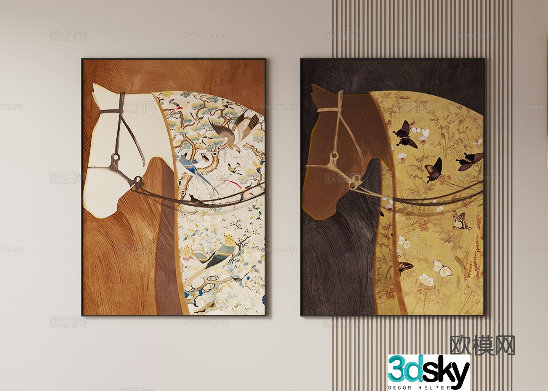 3D model of medieval style hanging painting