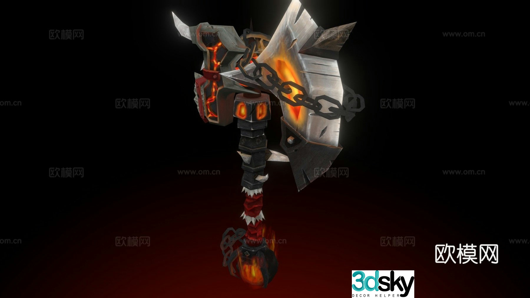 Gorrag-Skullcrusher Warcraft Weapon 3D model
