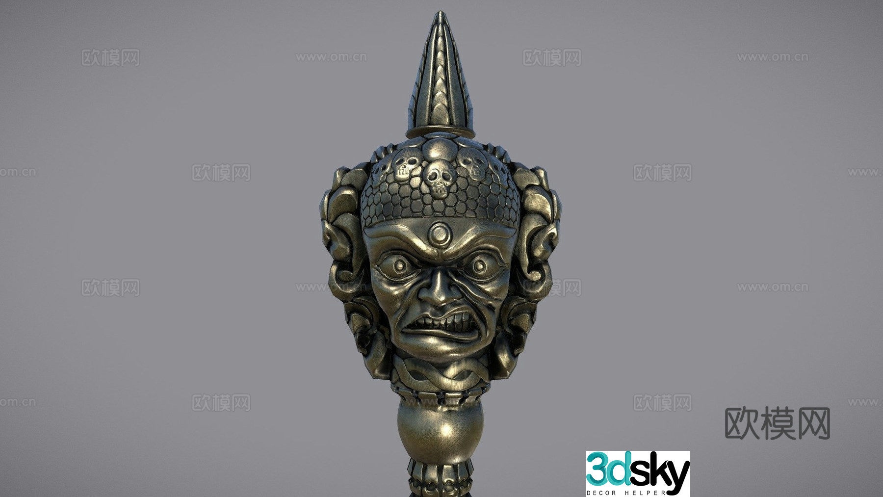 Puba ritual dagger low poly 3d model