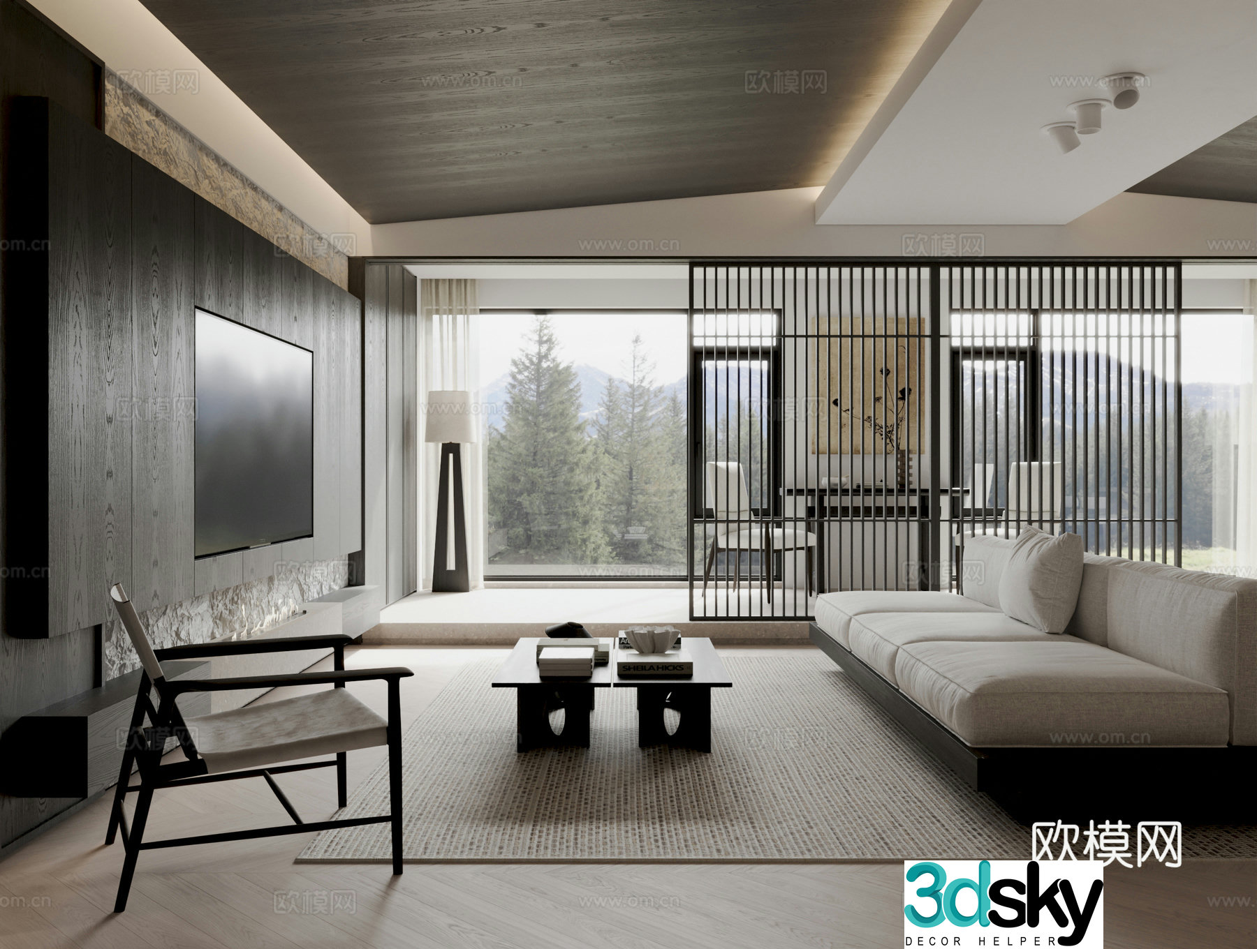 New Chinese living room 3D model