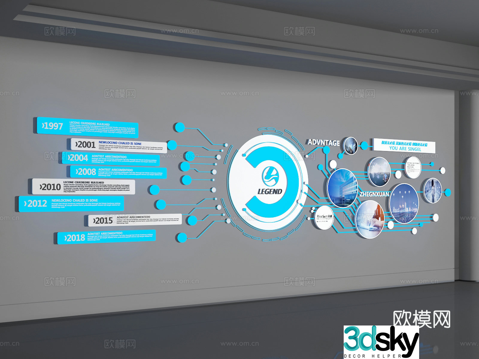 Cultural wall 3d model