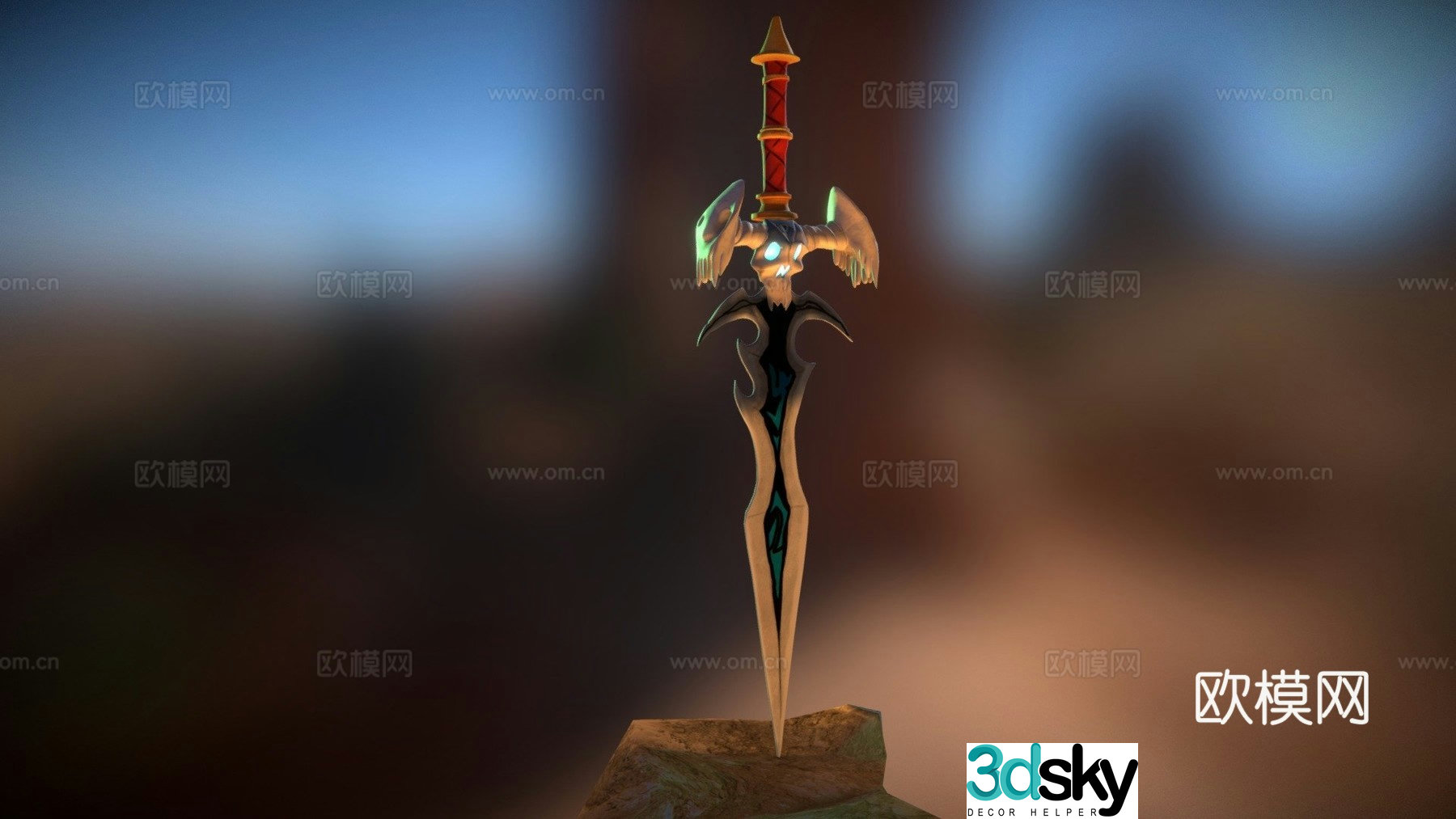 frostmourne rune sword world of warcraft 3d model