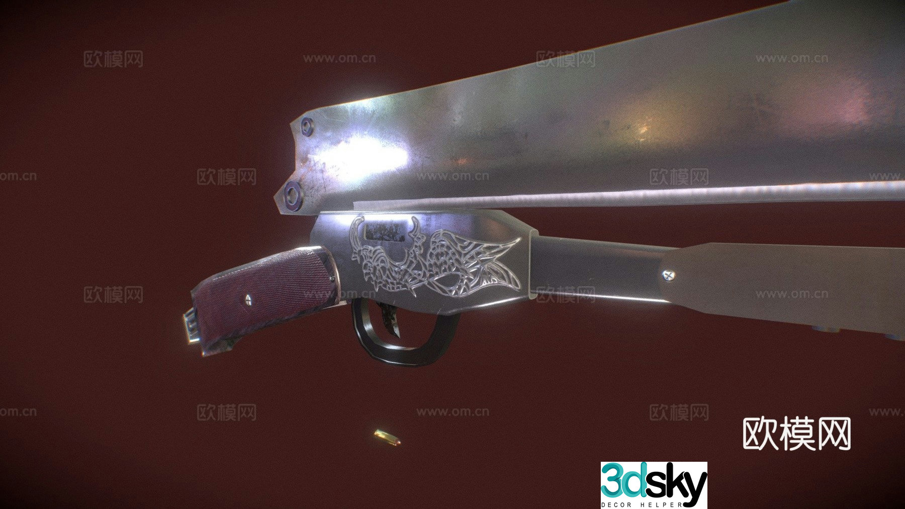 gun blade 3d model
