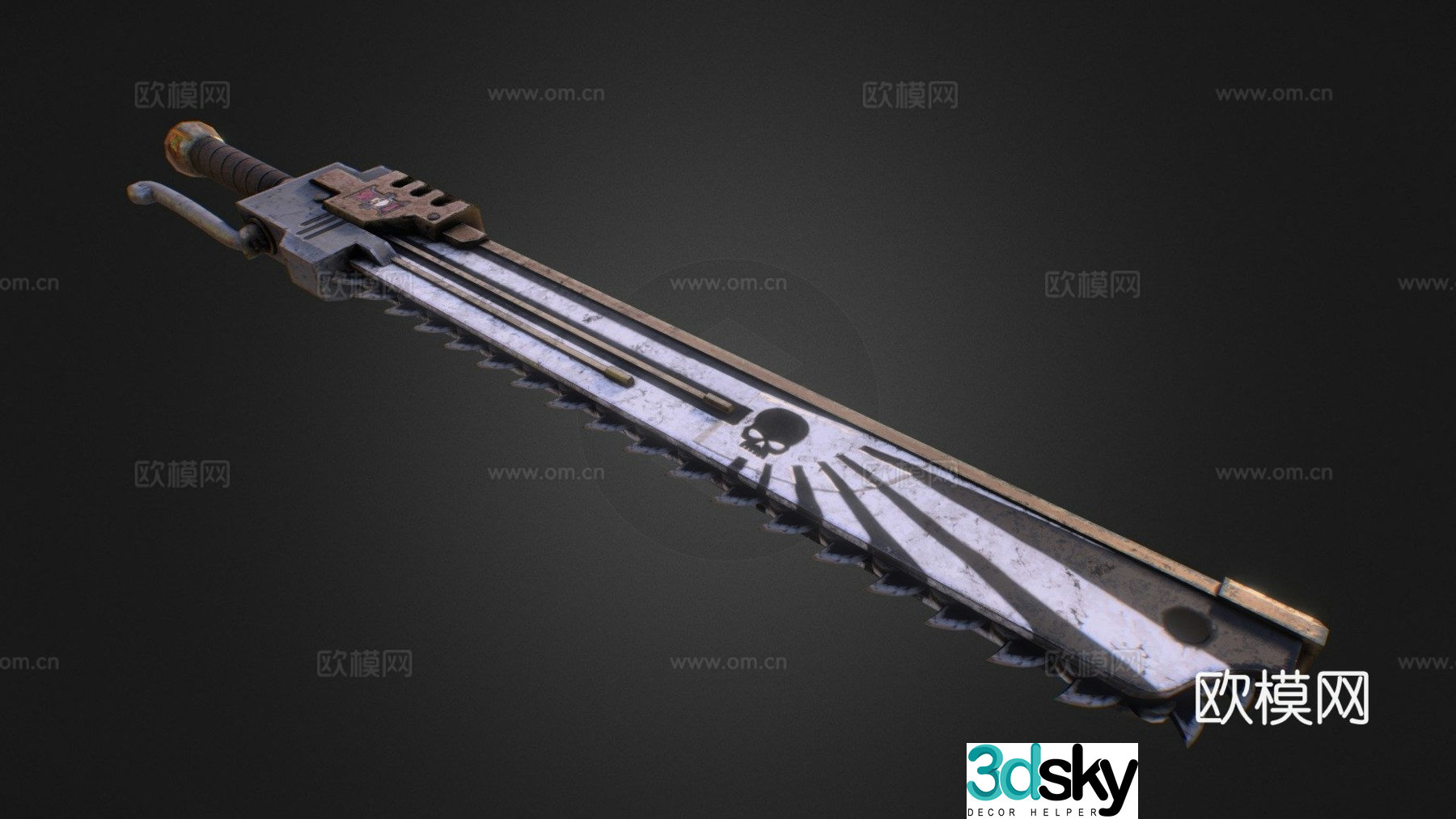 Black Templar Chainsword 3d model