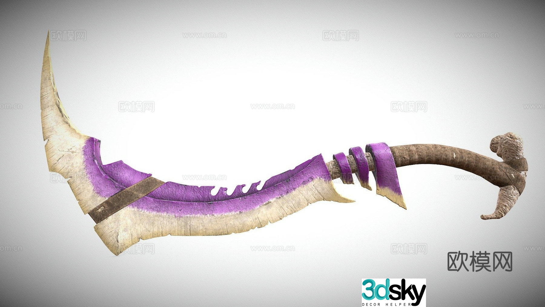 Bone Sword low poly 3D model virtual reality ready 3d model