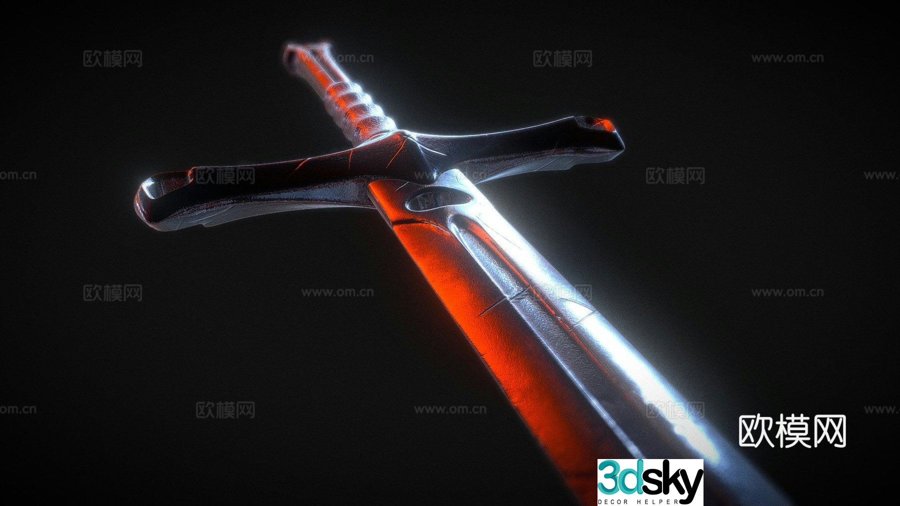 black sword 3d model