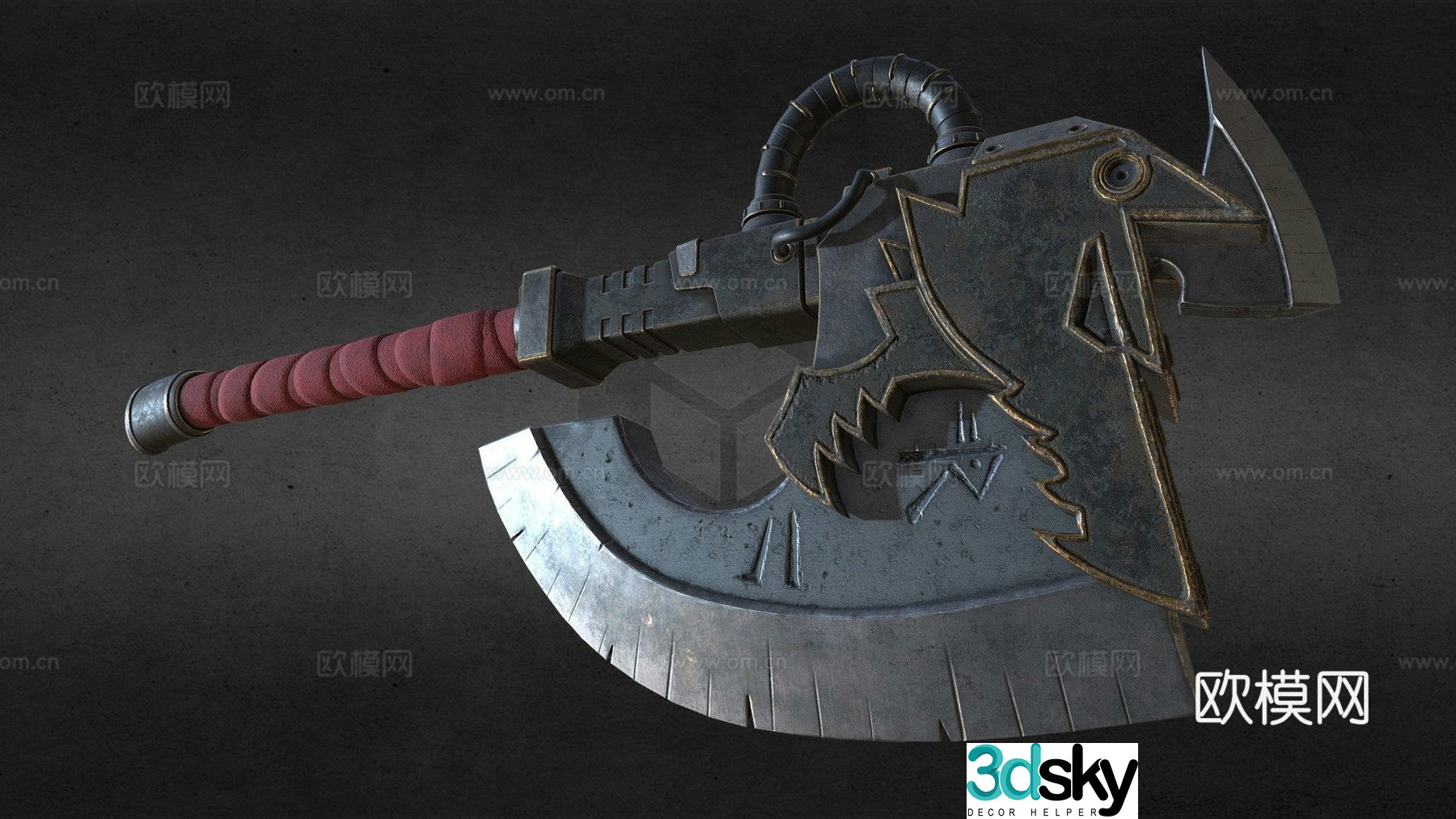 wolf ax 3d model