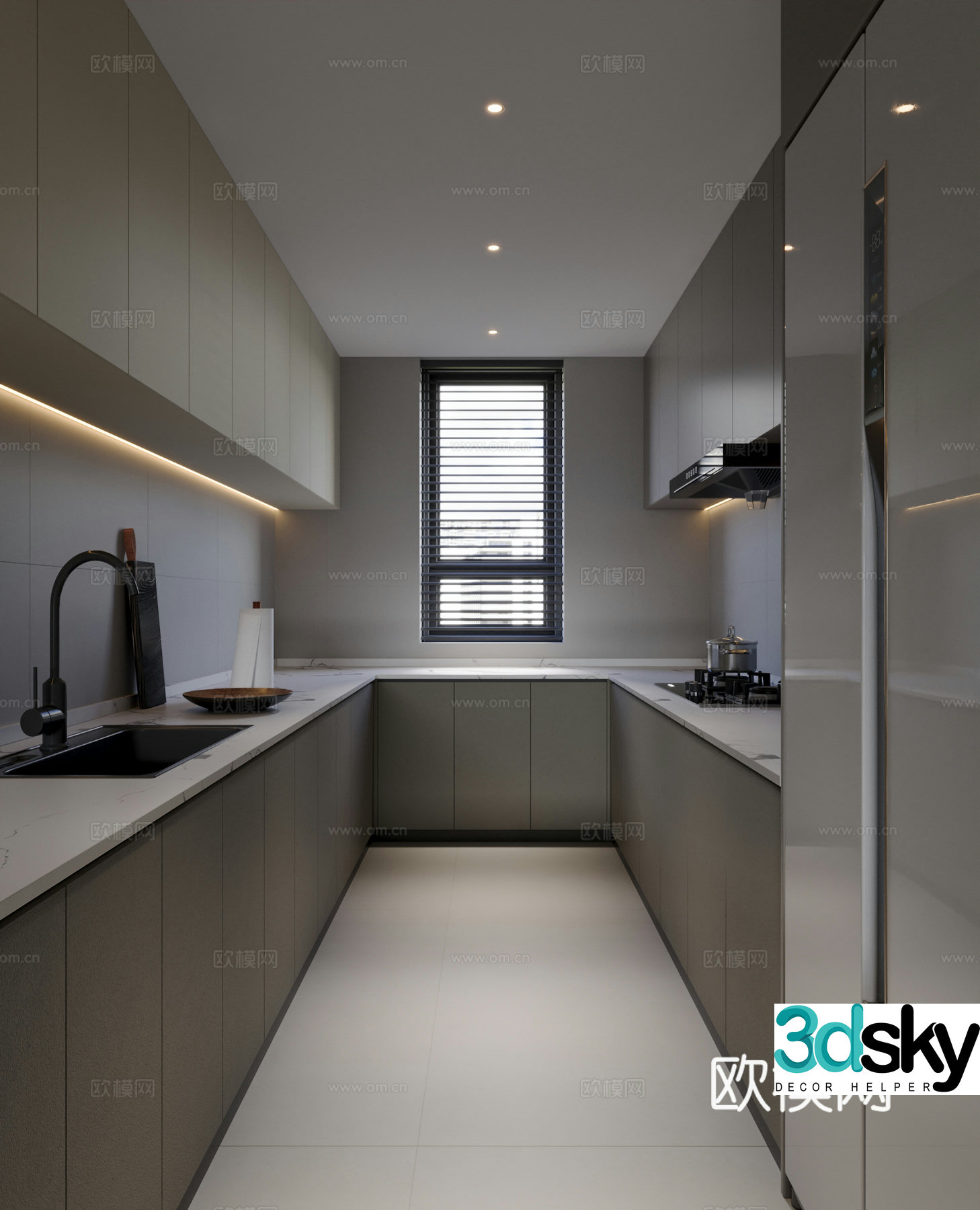 Modern kitchen 3d model
