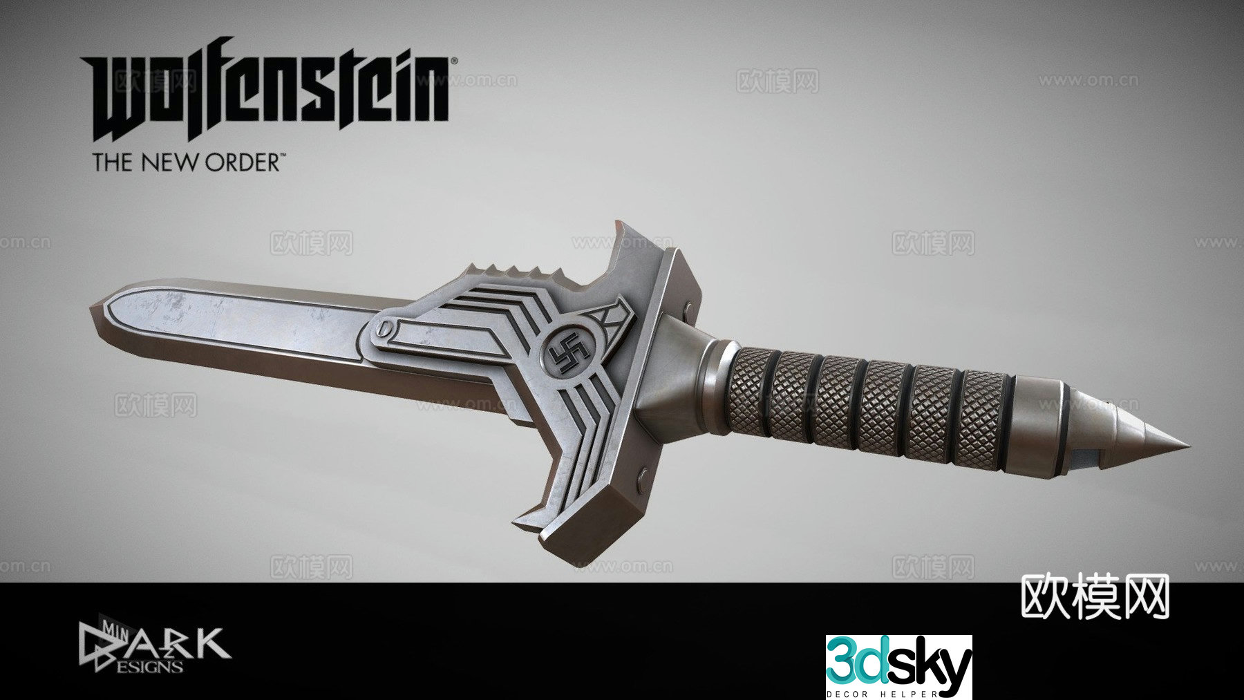 Wolfenstein 1960 combat knife 3d model