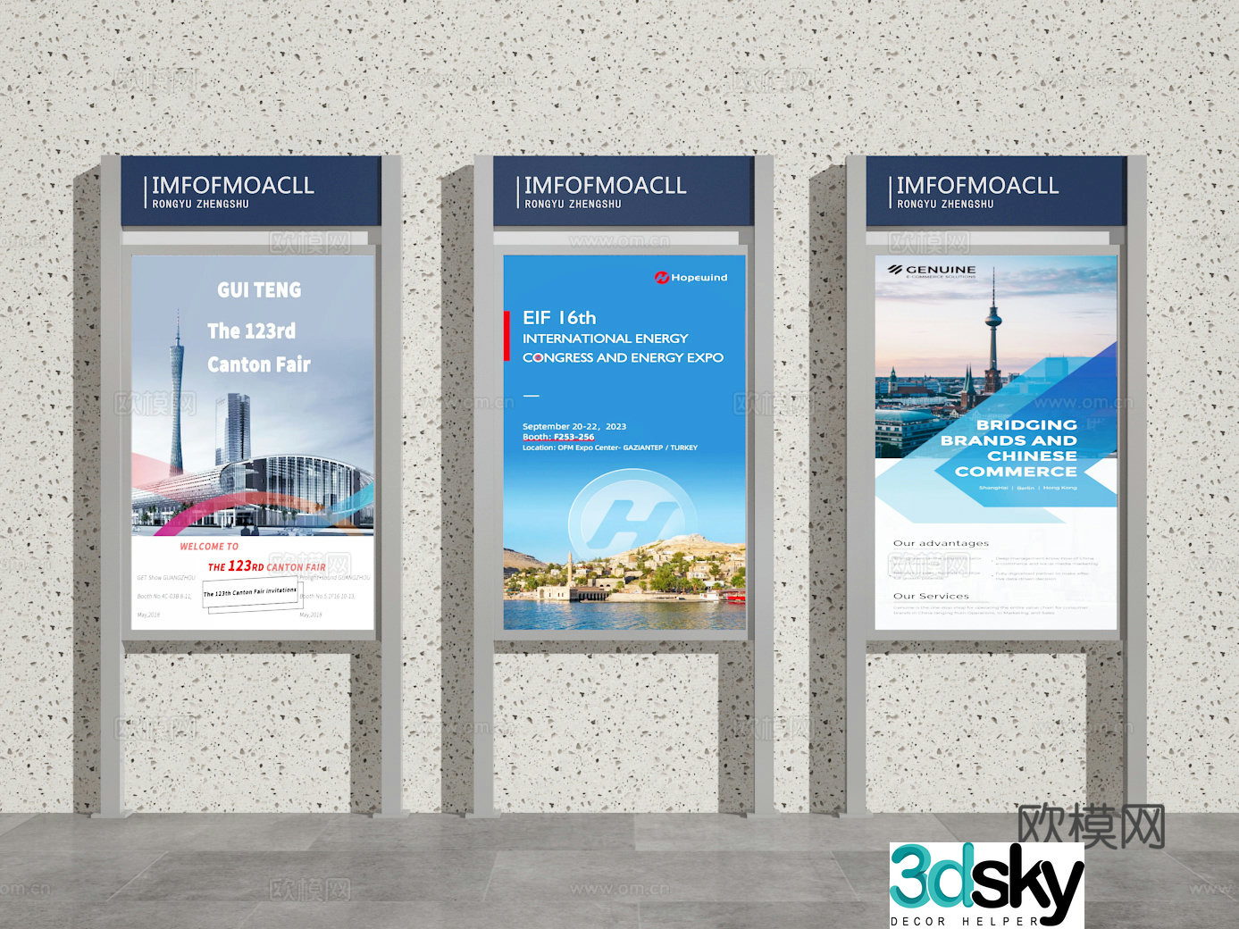 Advertising column 3d model