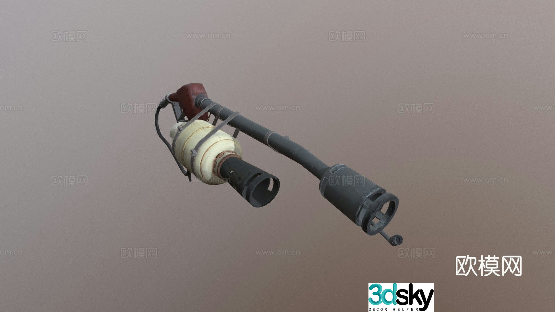 Loose TF2 flamethrower remake 3d model