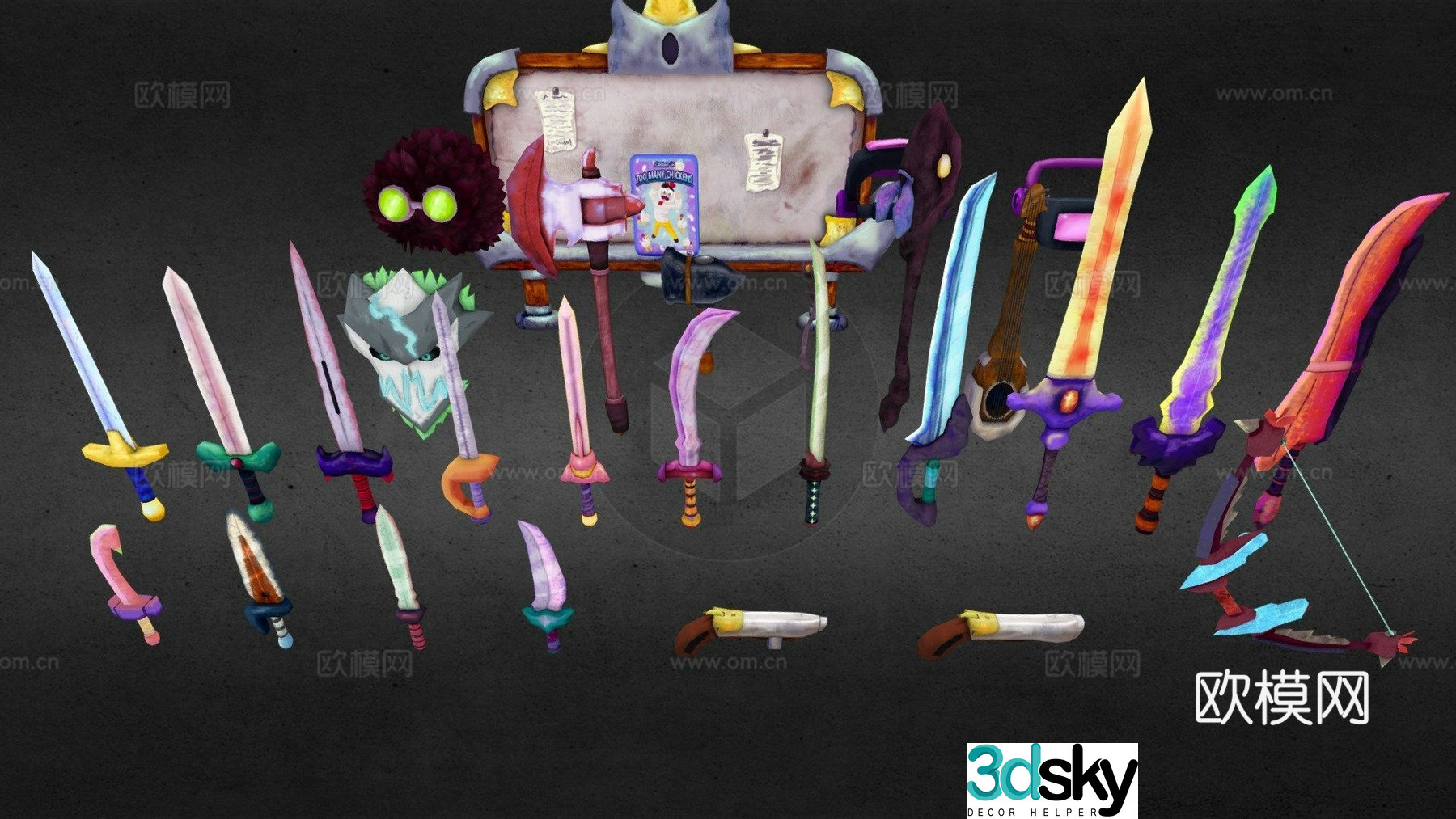 Estola's Dream_Weapon Equipment Collection 3D Model