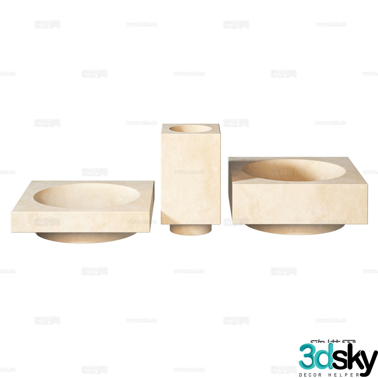 Ferm Living Minimalist Ornament Vase Pallet Ornament Ornament 3D Model
