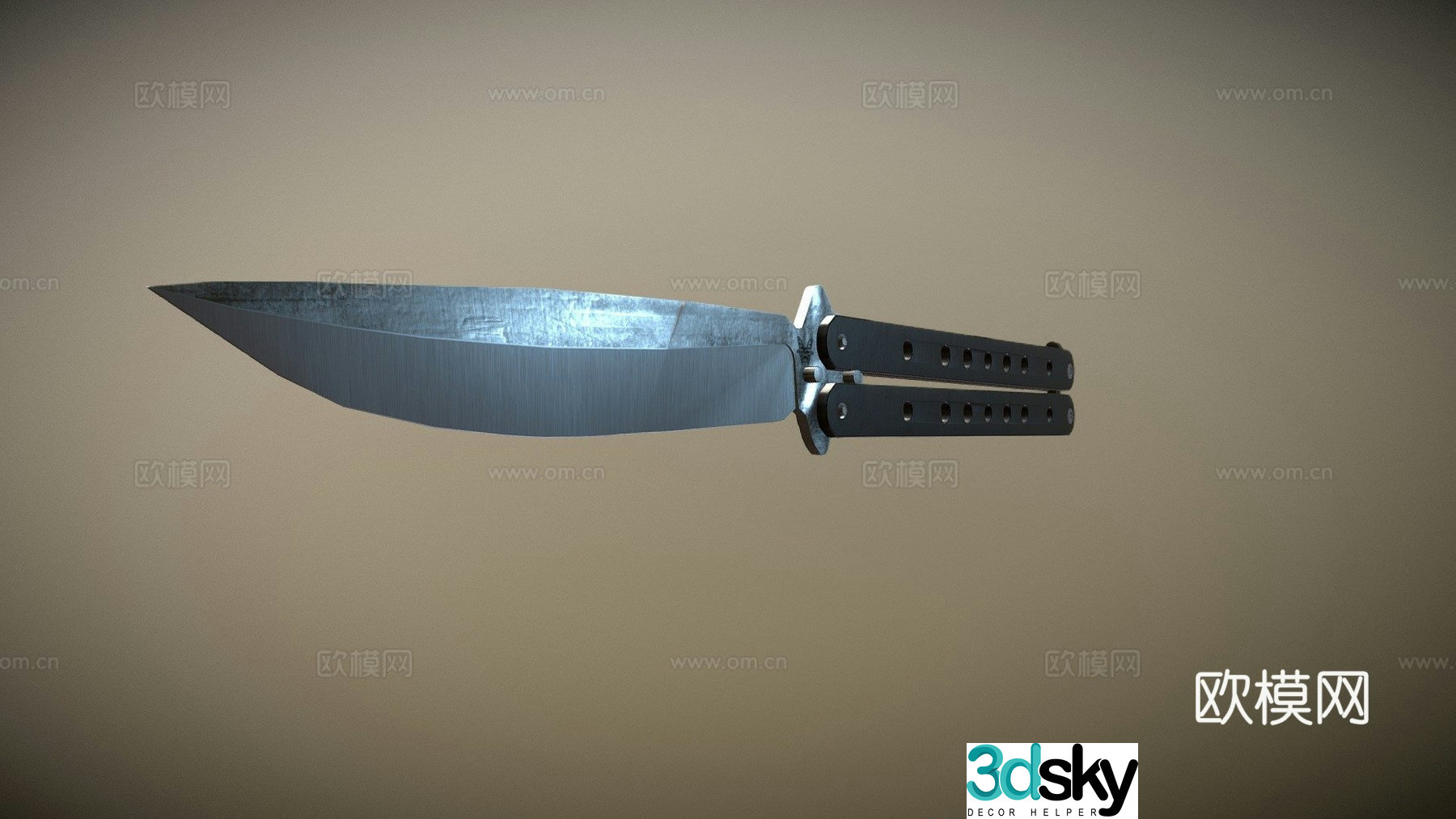 Benchmade butterfly knife 3d model