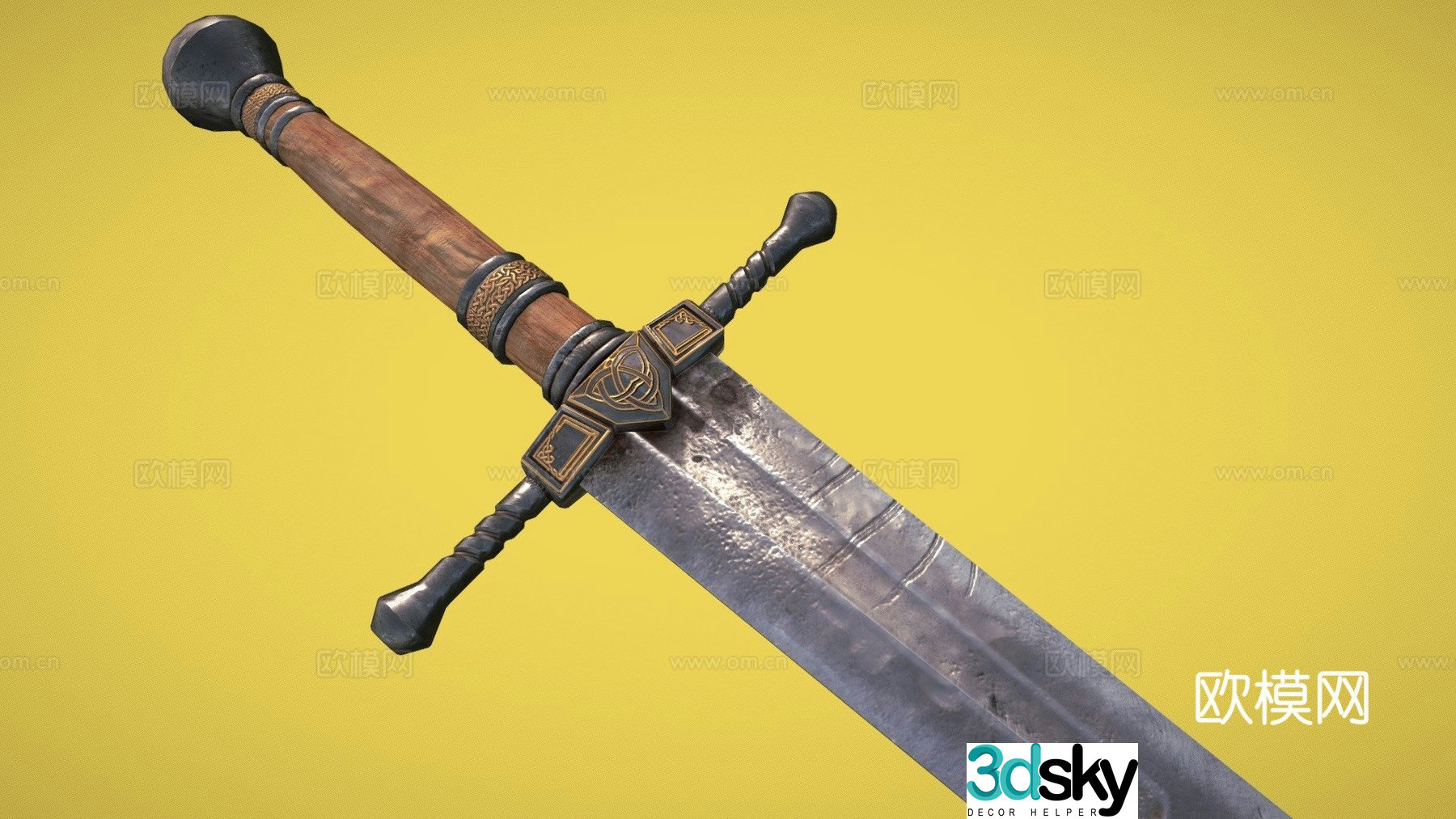 gilded sword 3d model