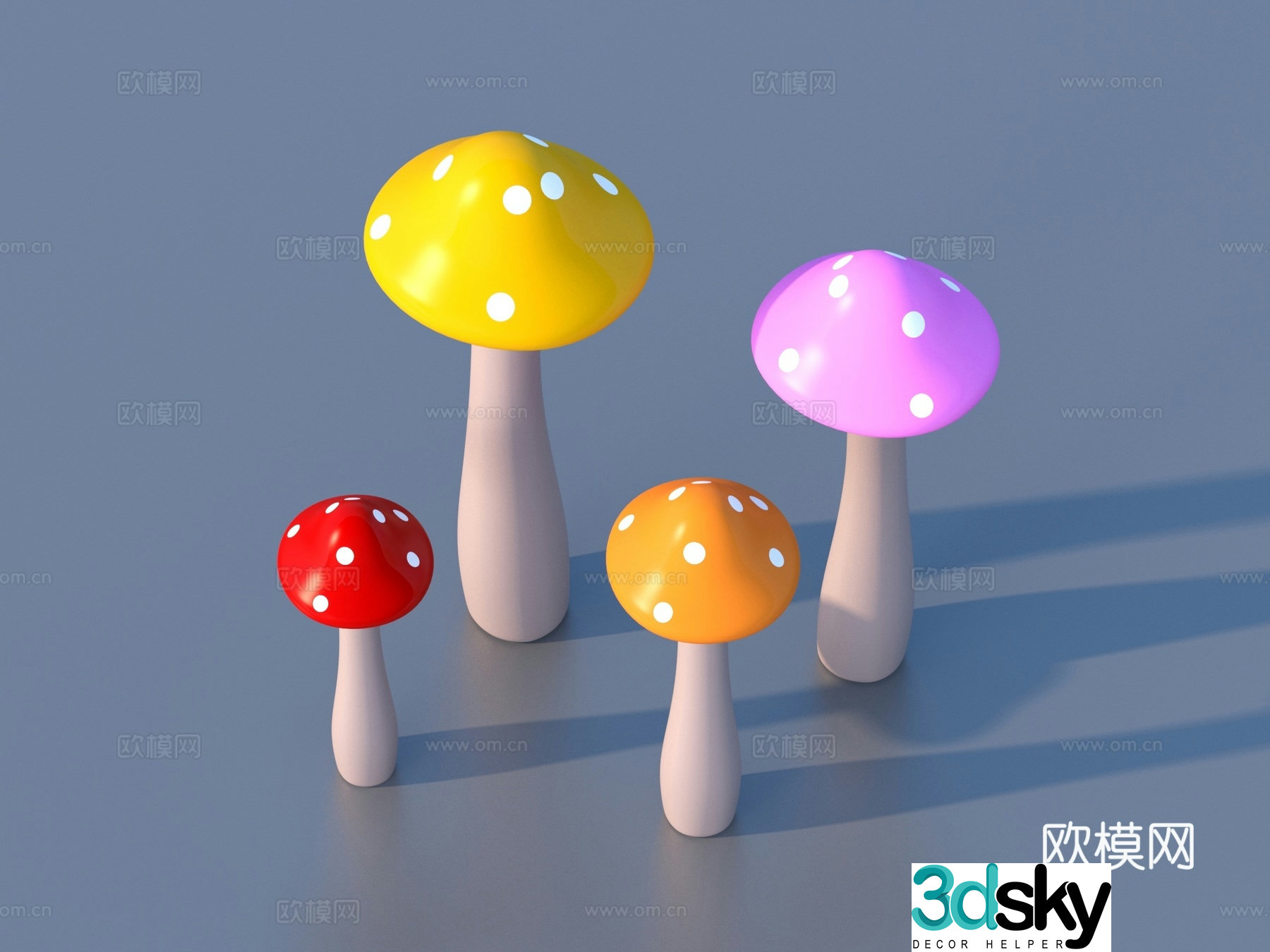 Cartoon mushroom mushroom 3d model