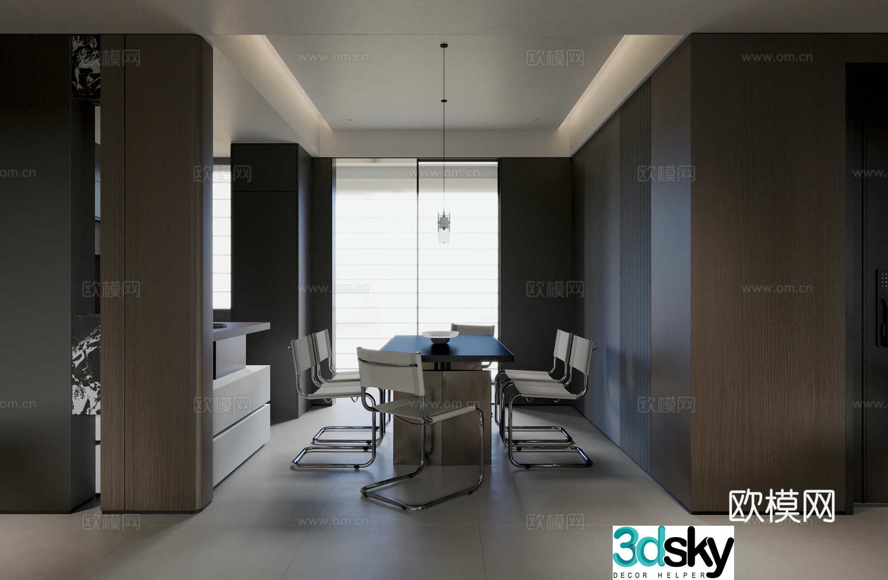 Modern Italian restaurant 3d model