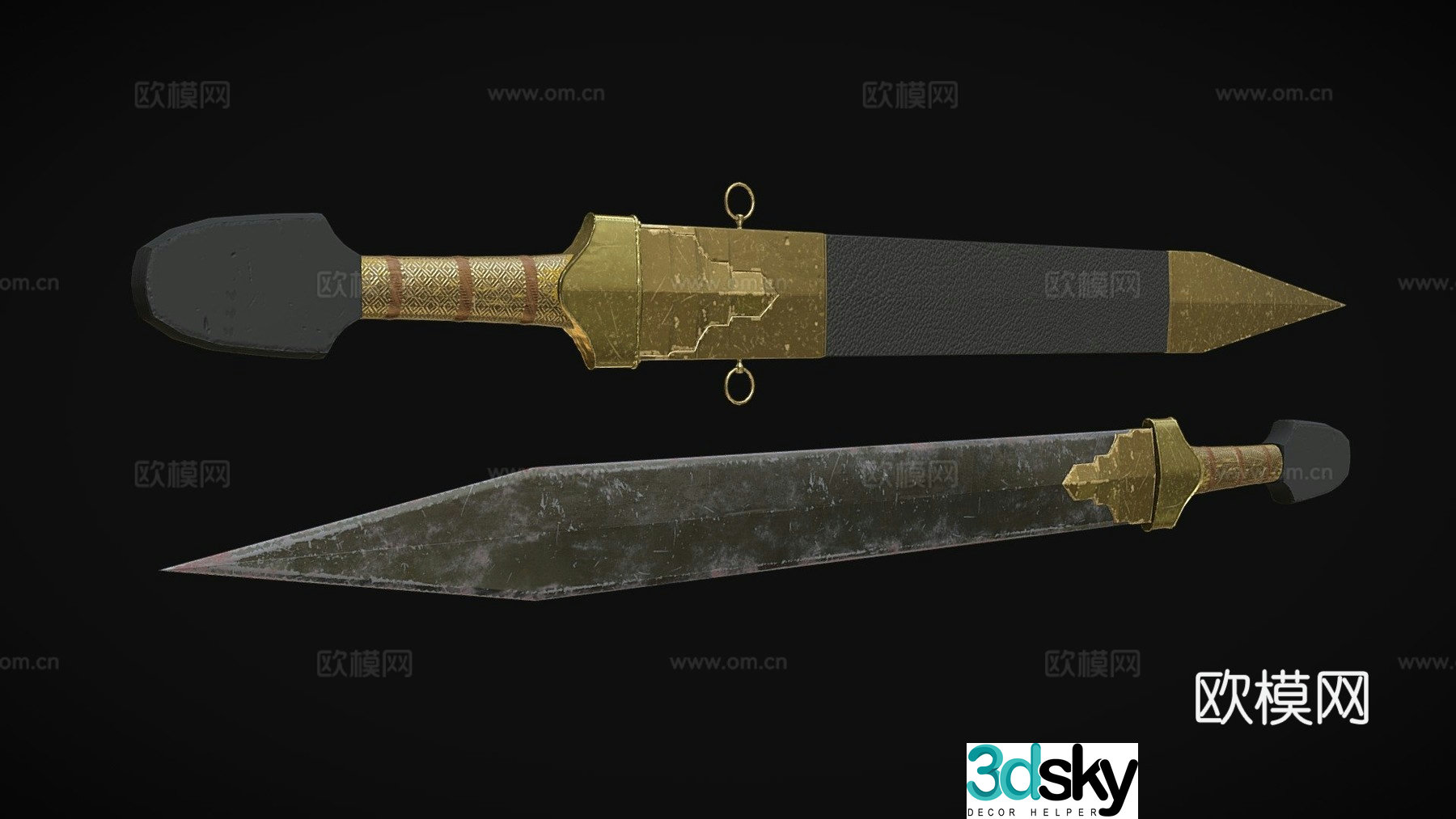 Roman style sword 3d model