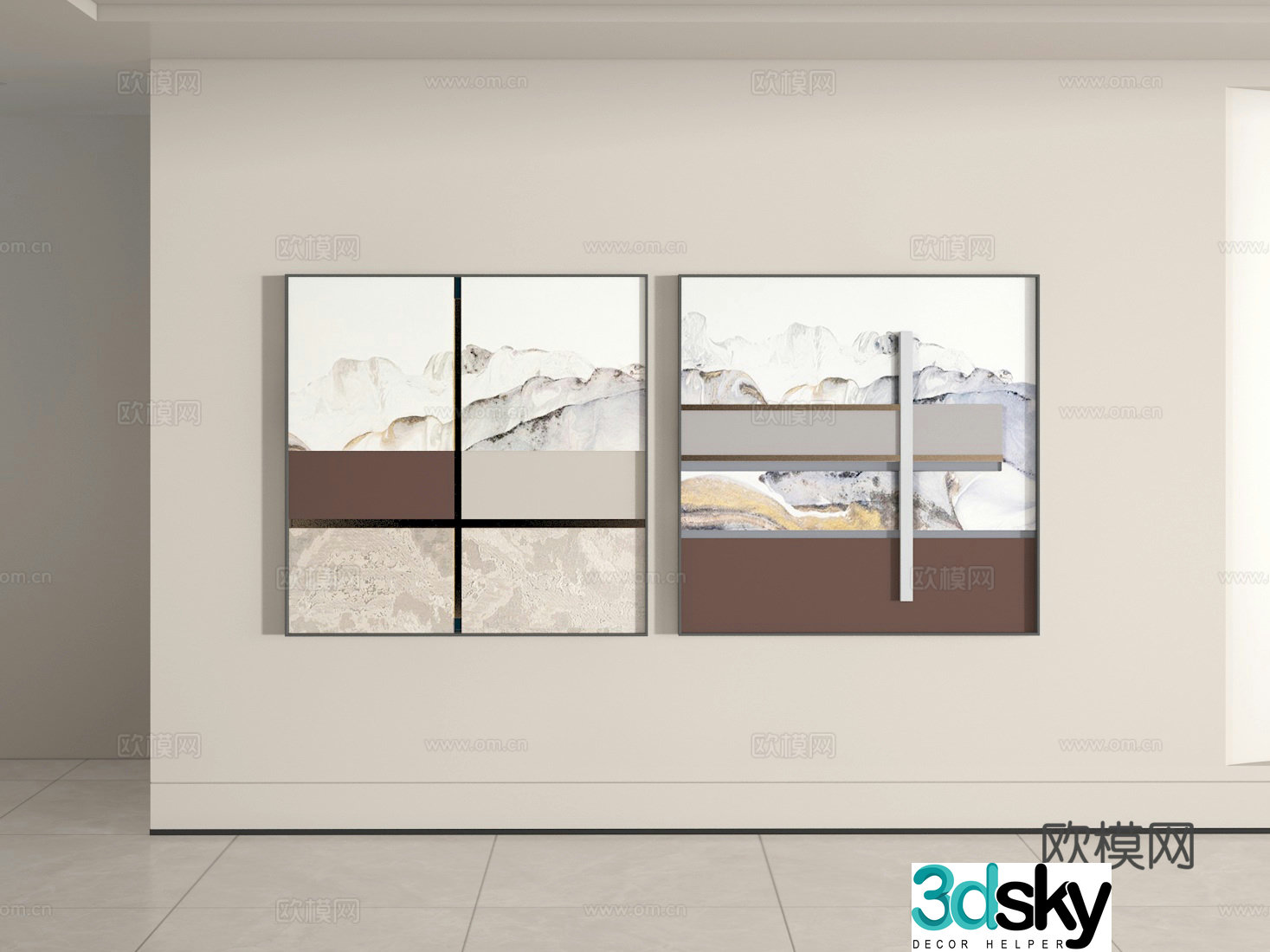 Decorative painting 3d model