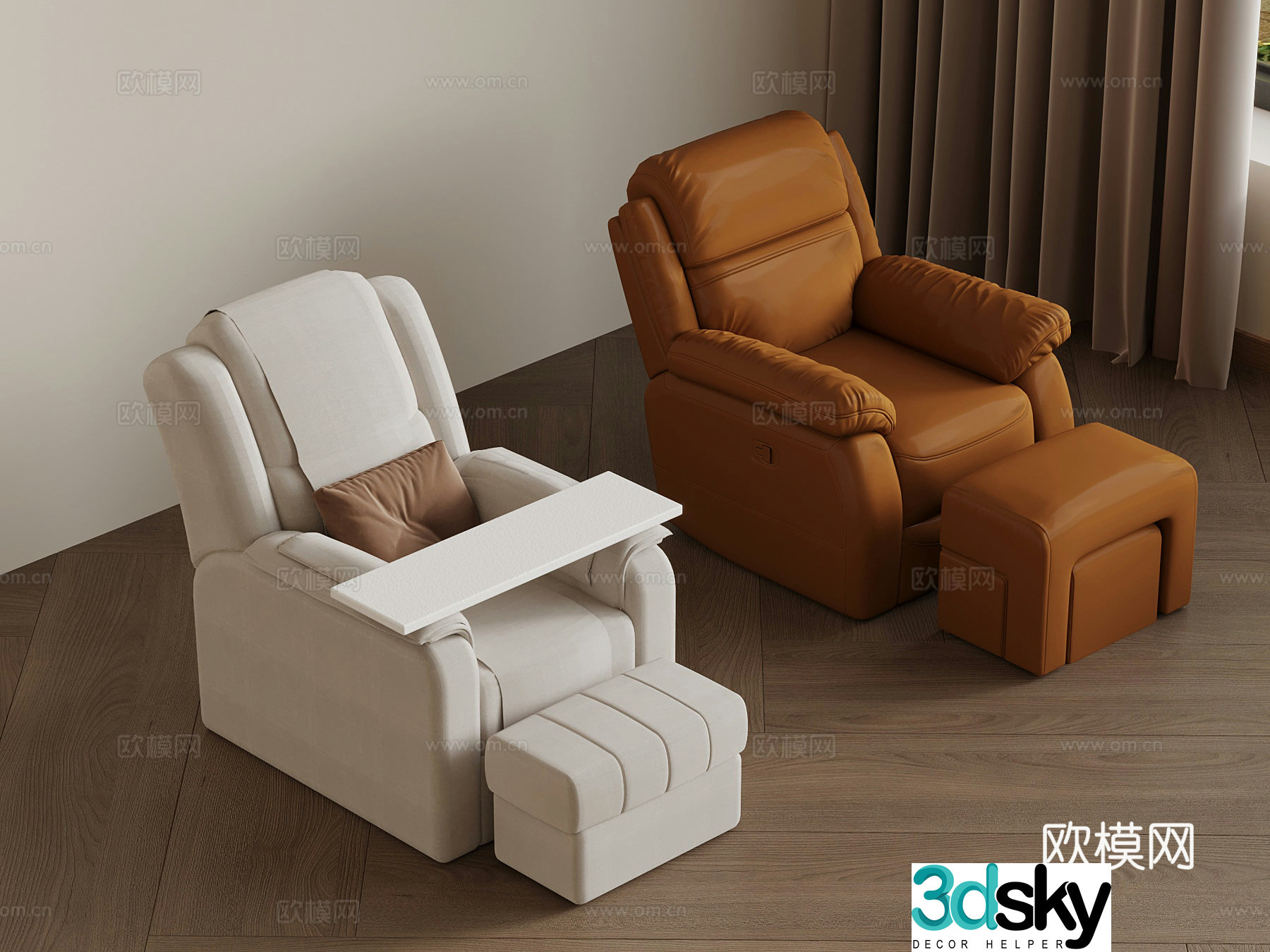 Massage bed Modern massage table 3d model