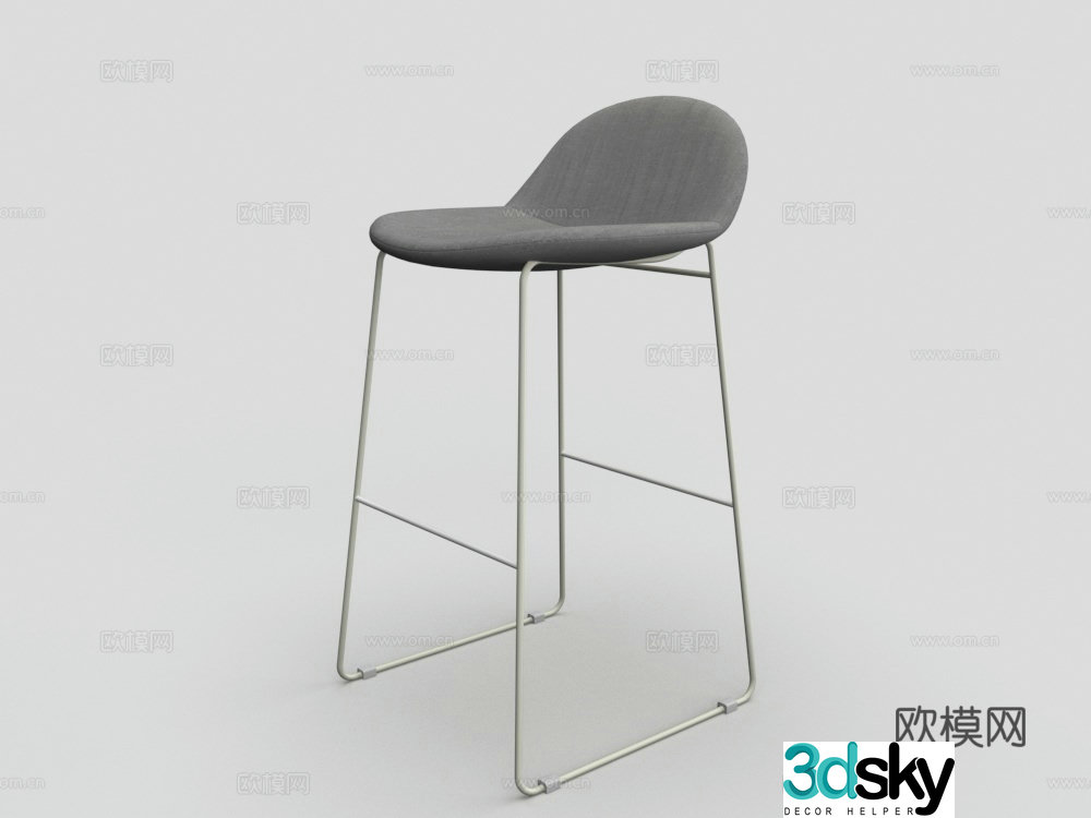 Modern dining chair Bar chair Bar chair 3d model