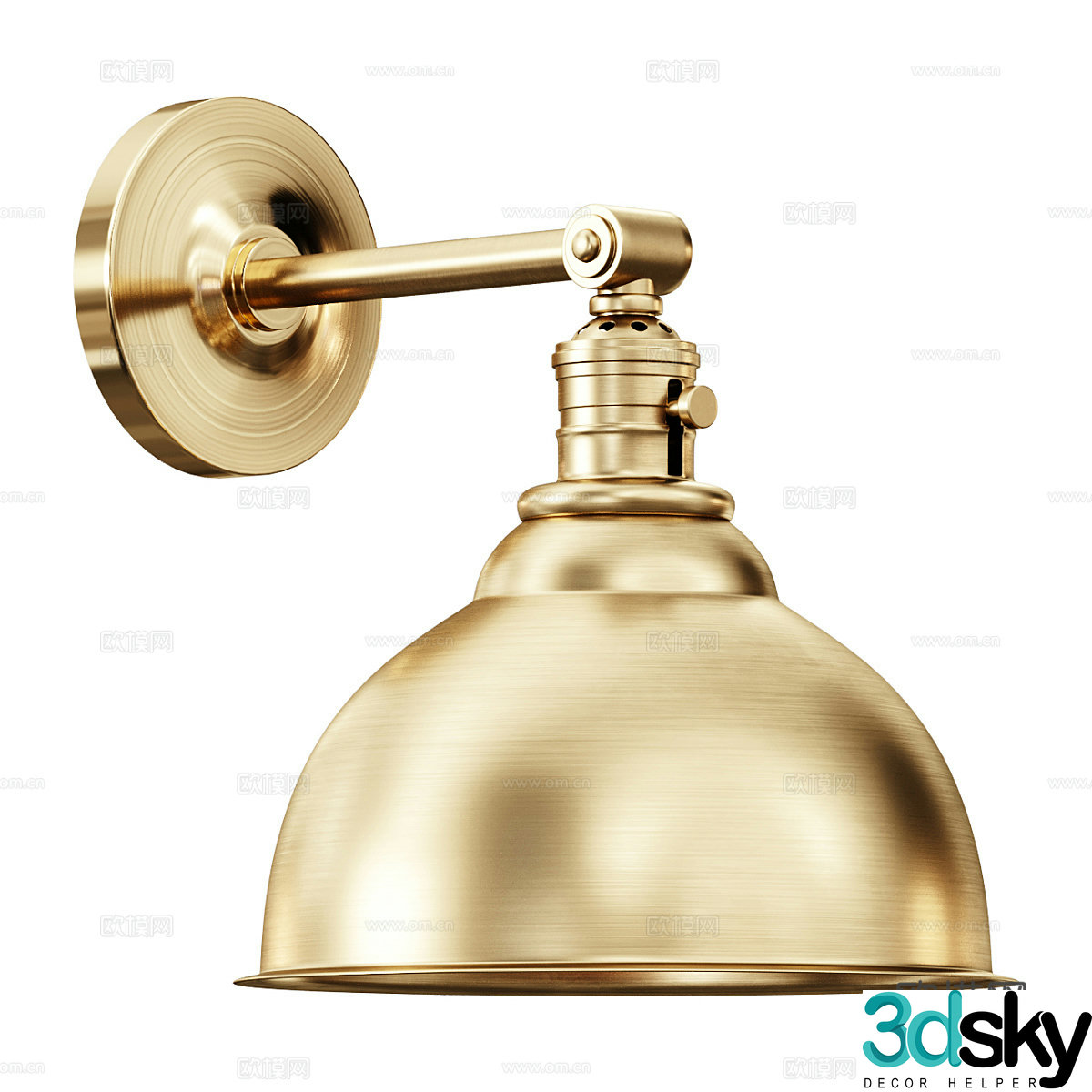 Modern light luxury decorative wall light 3d model