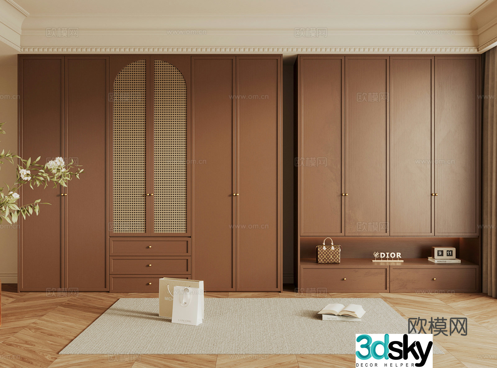 French medieval wind wardrobe 3d model