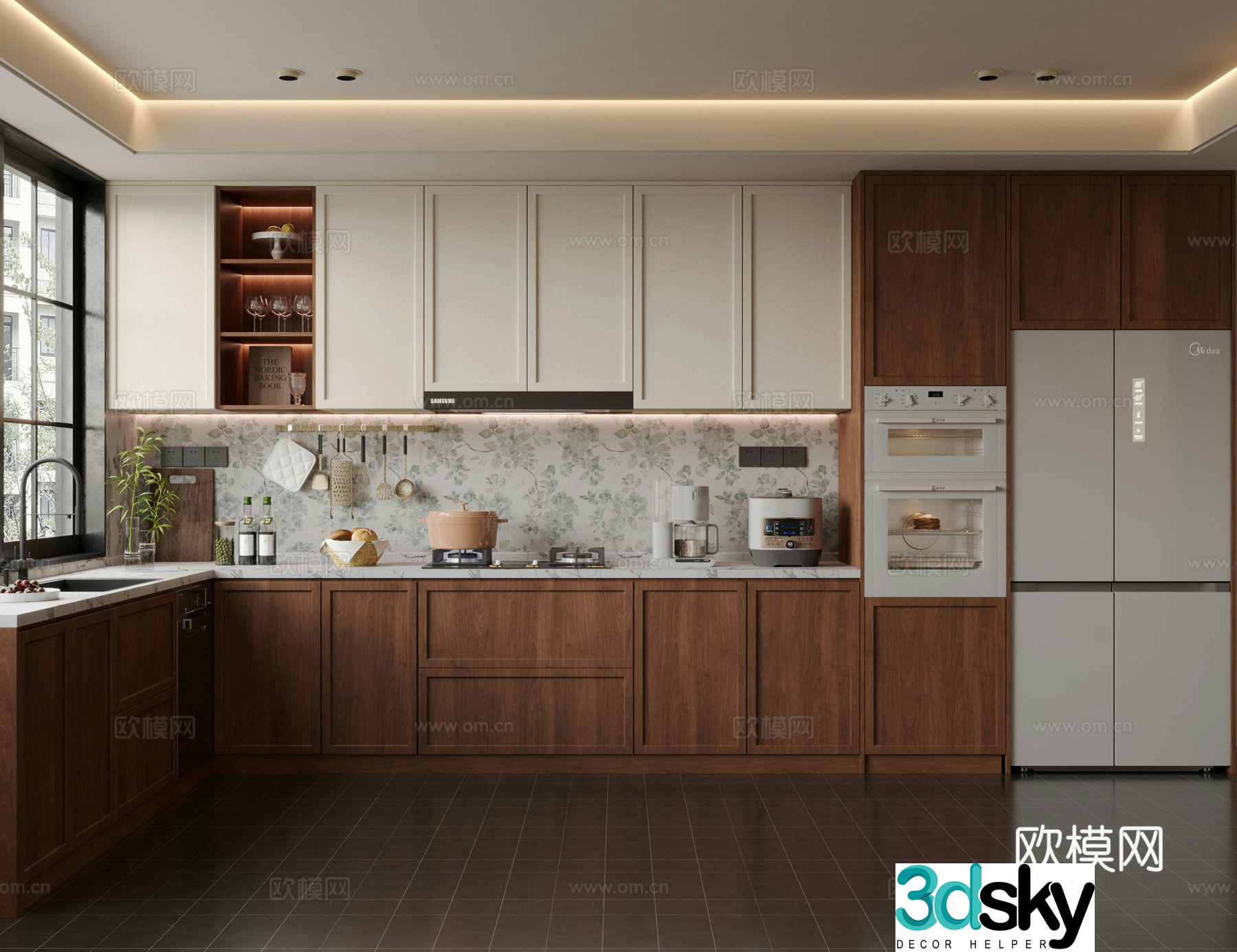 French medieval style kitchen 3d model