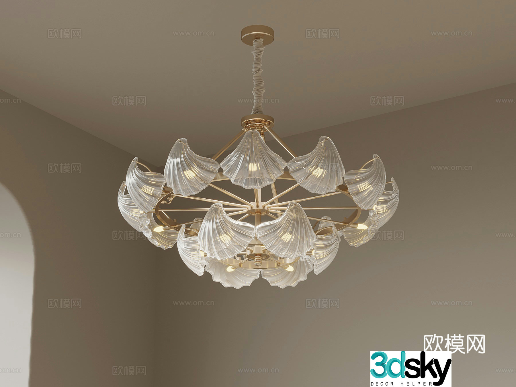 Chandelier French Chandelier 3D Model