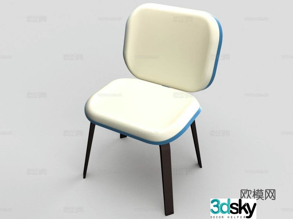 Modern dining chair leisure chair 3d model