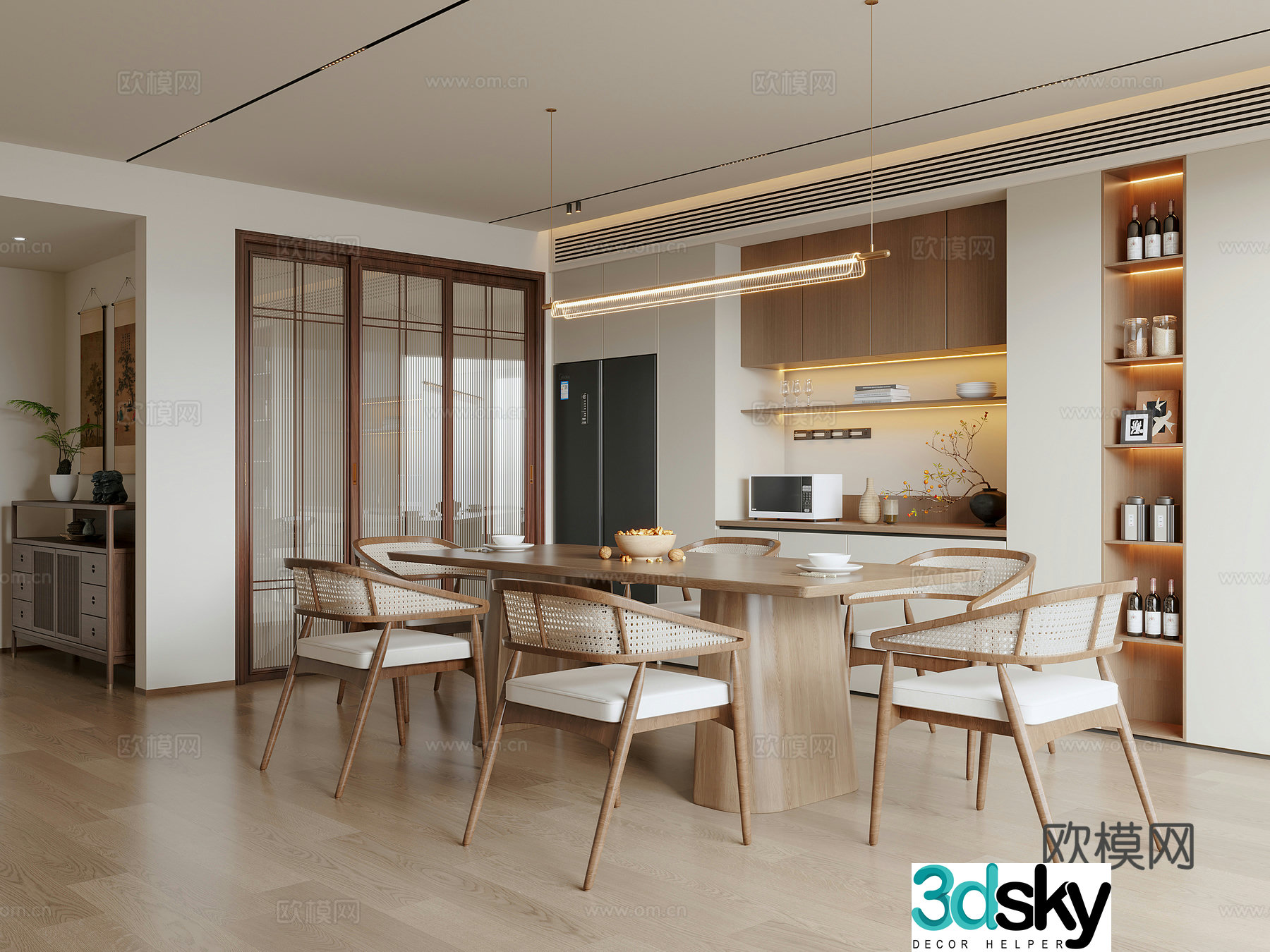 New Chinese Song style restaurant 3D model