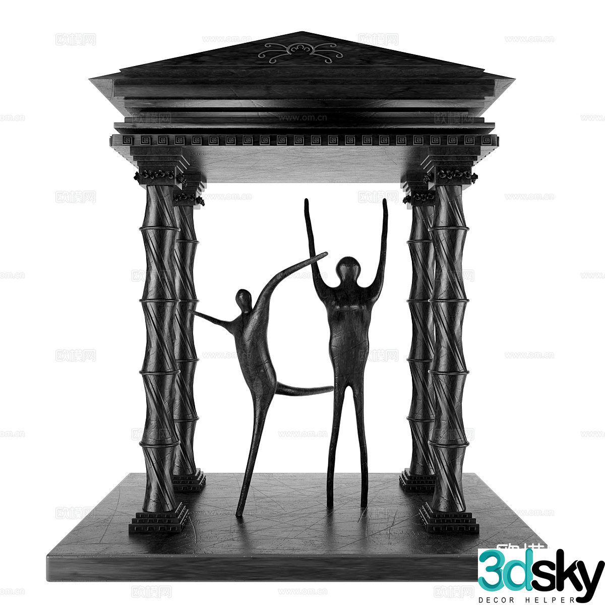 Modern sculpture ornaments 3d model
