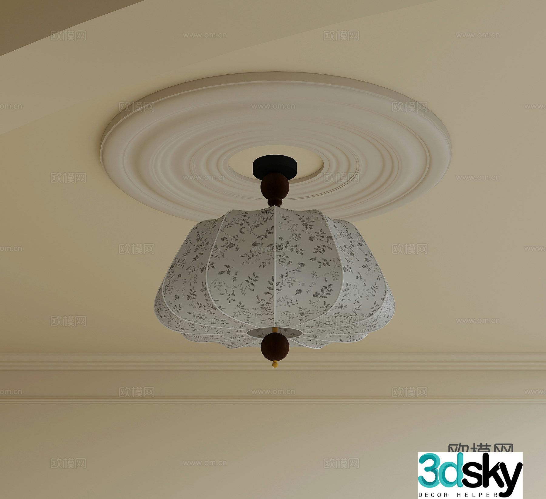 Retro style chandelier Art chandelier 3d model