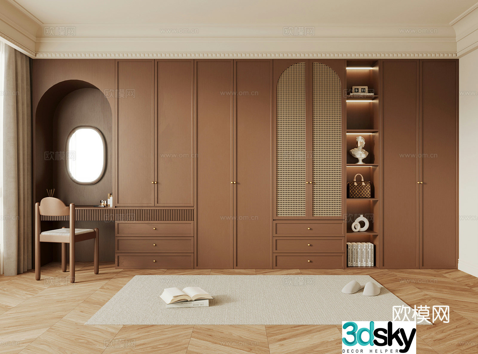 French medieval wind wardrobe 3d model