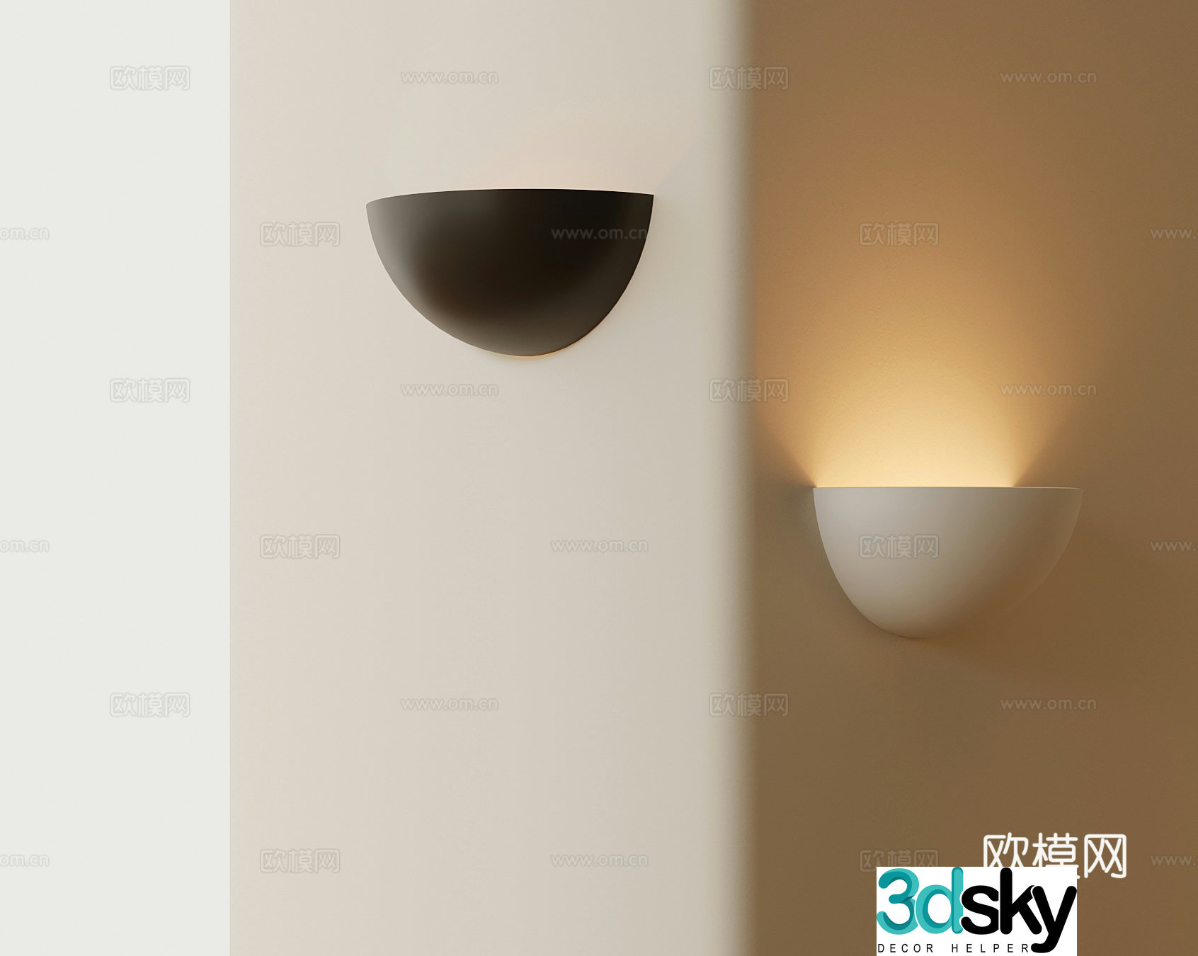 Wall lamp Modern minimalist art wall lamp 3d model