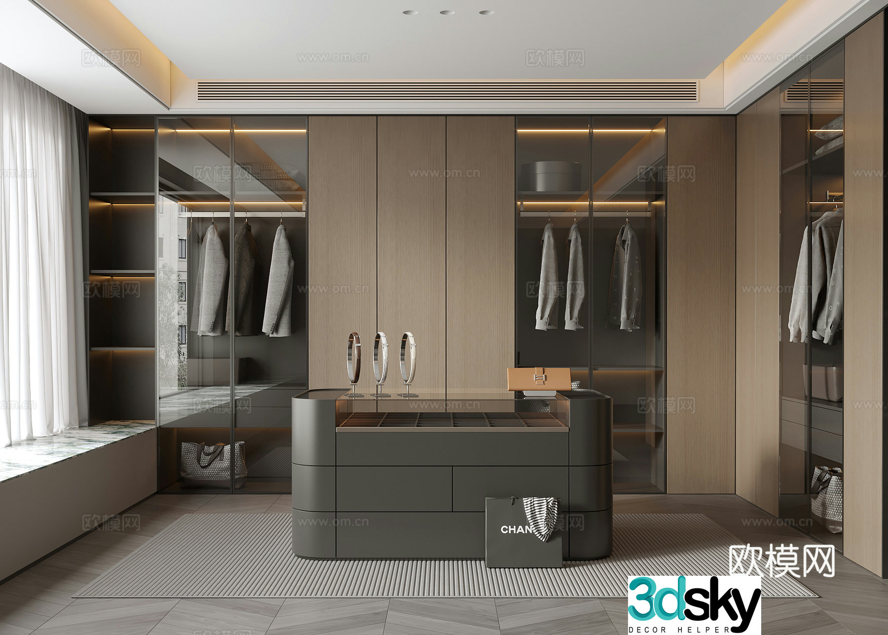 Modern Italian cloakroom 3d model
