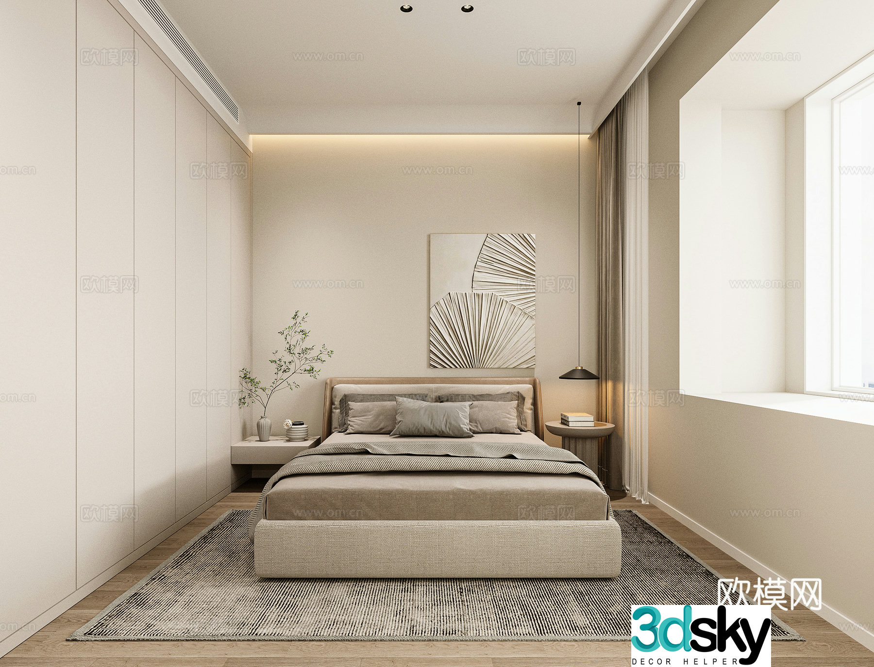 Modern bedroom 3d model