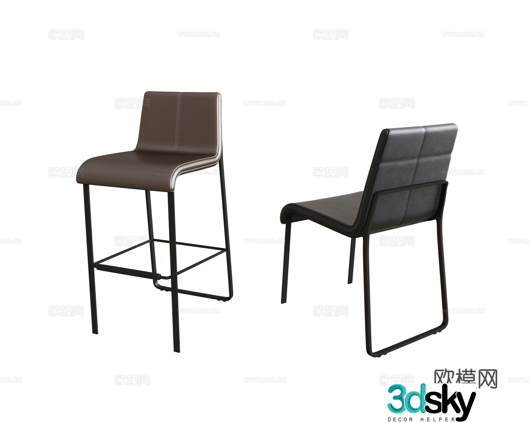 Modern leisure chair 3d model