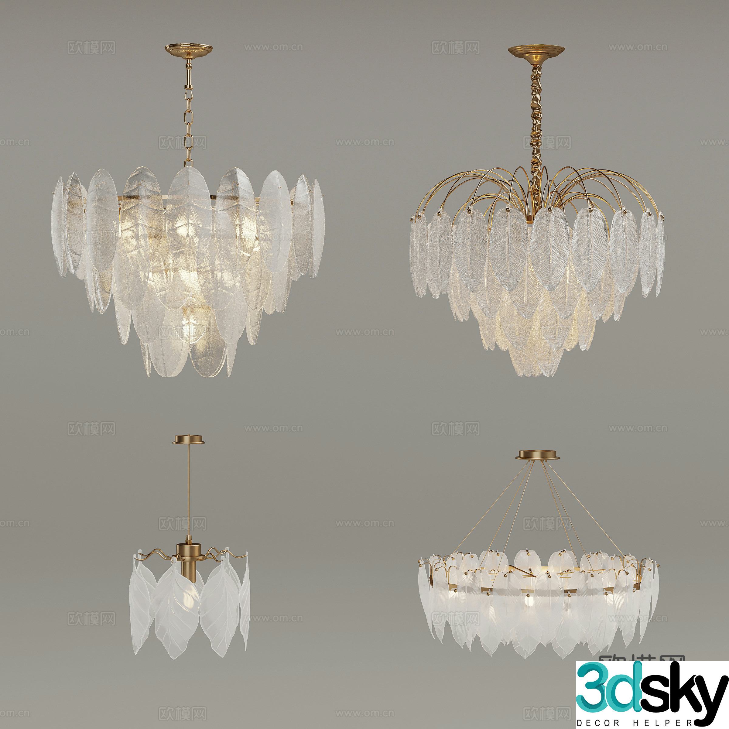 Chandelier French Chandelier 3D Model